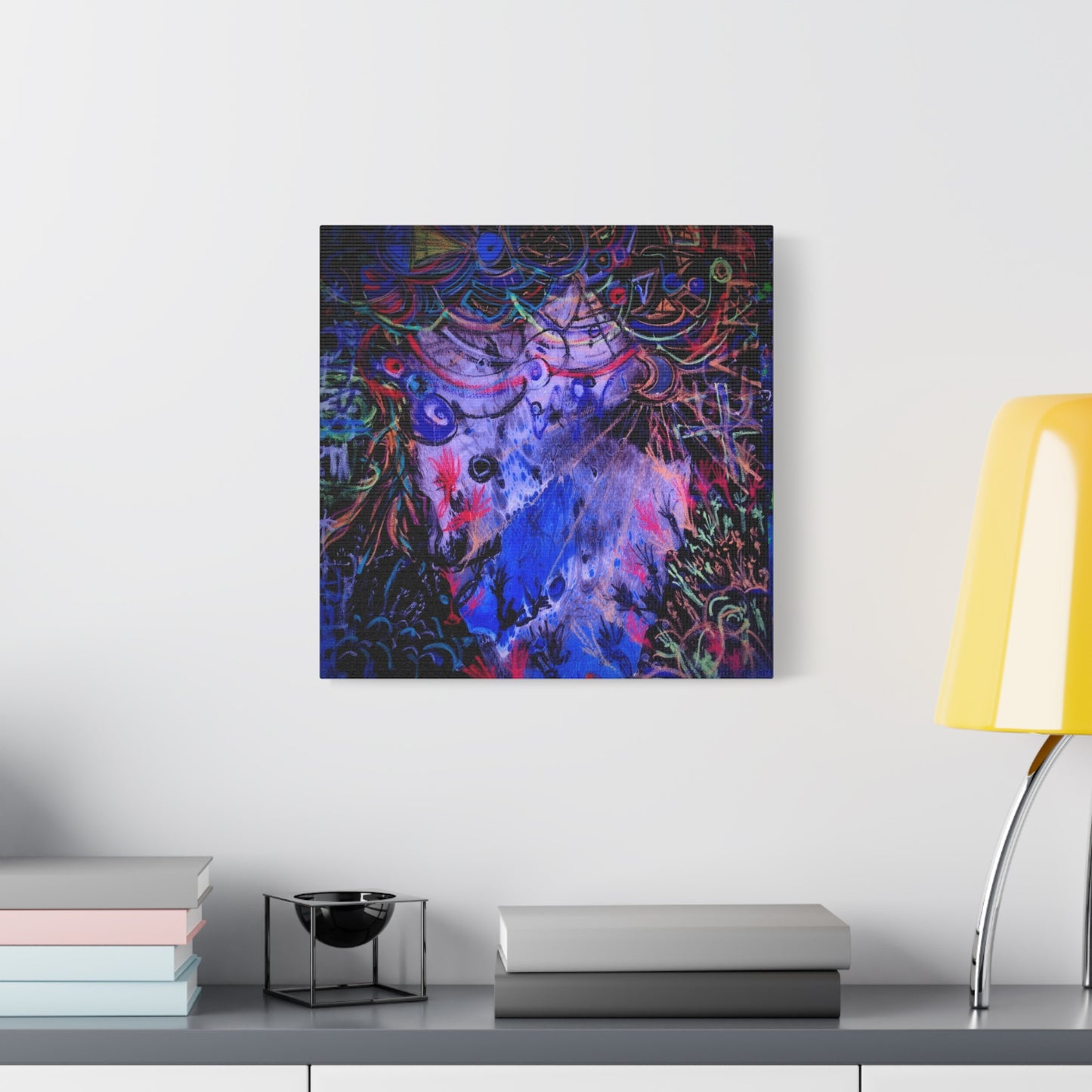 soul_extractions - Abstract Neon Canvas Art - Vibrant Psychedelic Wall Decor