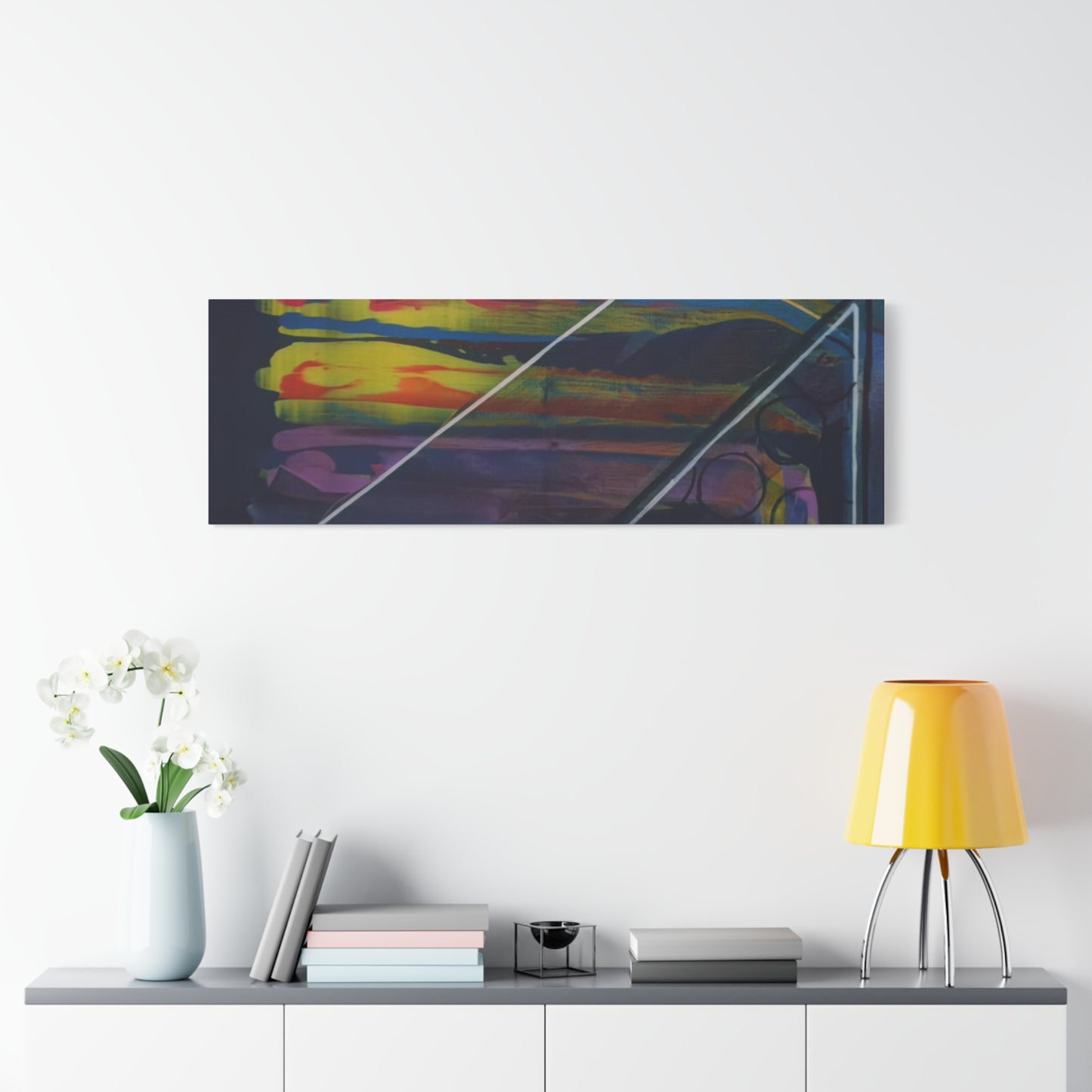 Abstract Geometric Canvas Art - 2025 astronomy – Colorful Drip Triangle Stretched Canvas