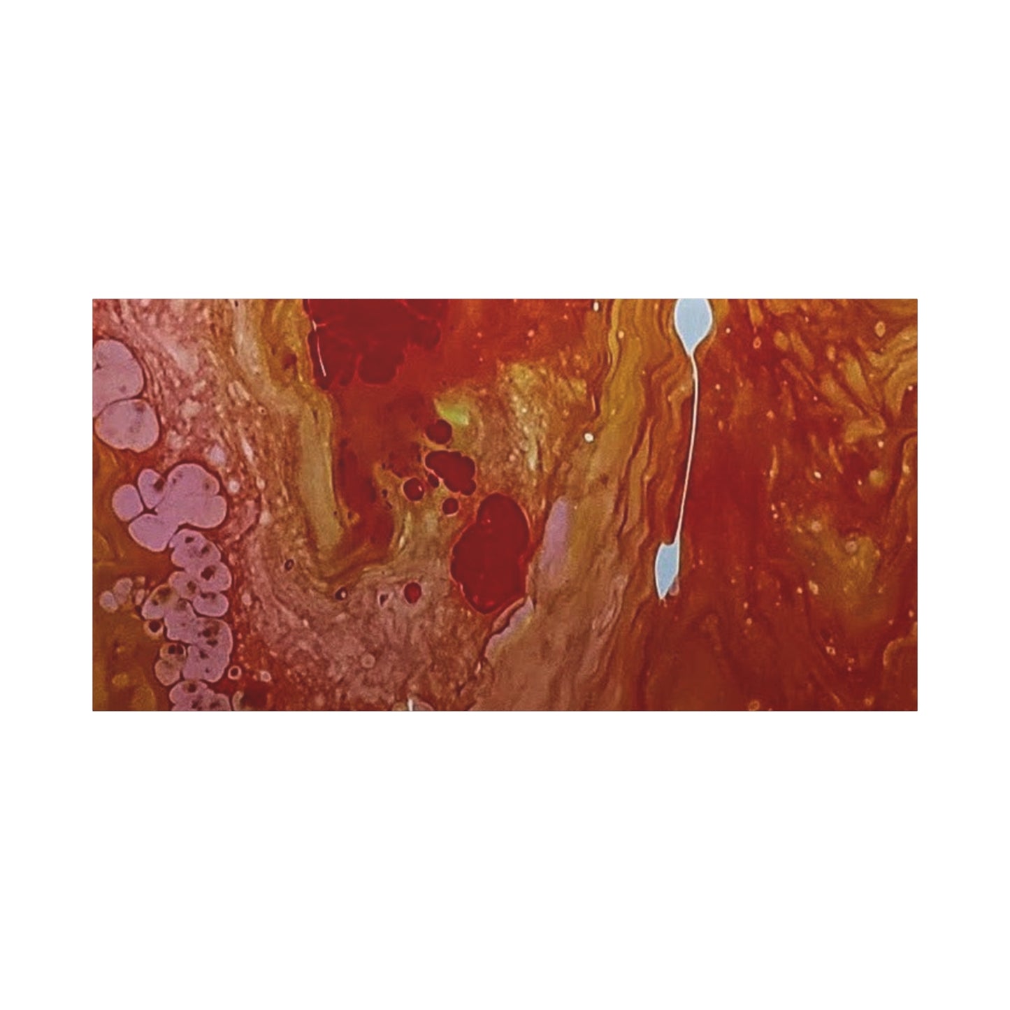 Abstract Red Fluid Art Canvas Print — Matte Stretched Wall Art