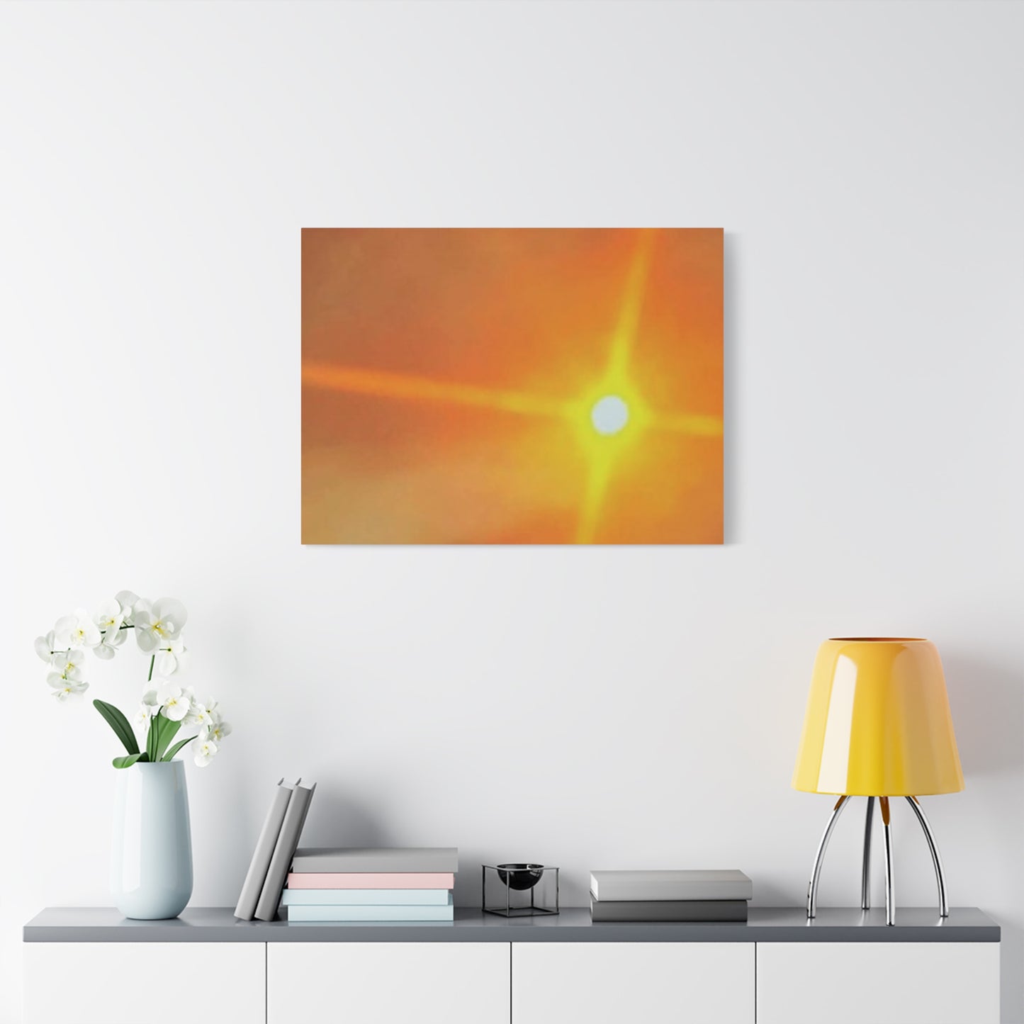 Sunburst Sunset Canvas Print — Warm Abstract Wall Art