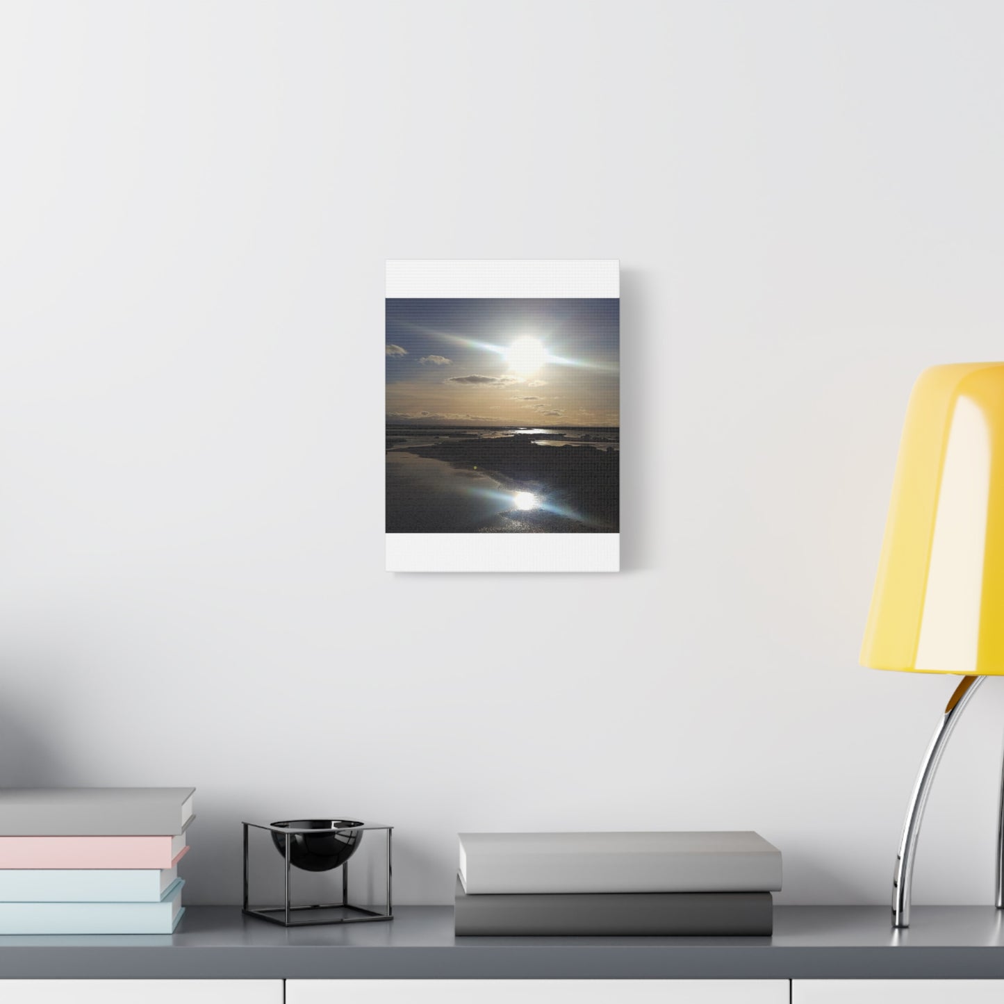 Sunlit Coastal Reflection (don edwards preserve)Canvas Print — Matte Stretched Wall Art