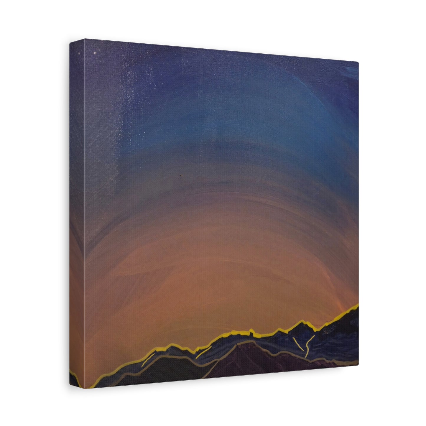 Sunset Mountain Canvas Wall Art - first light — Matte Stretched Landscape Print