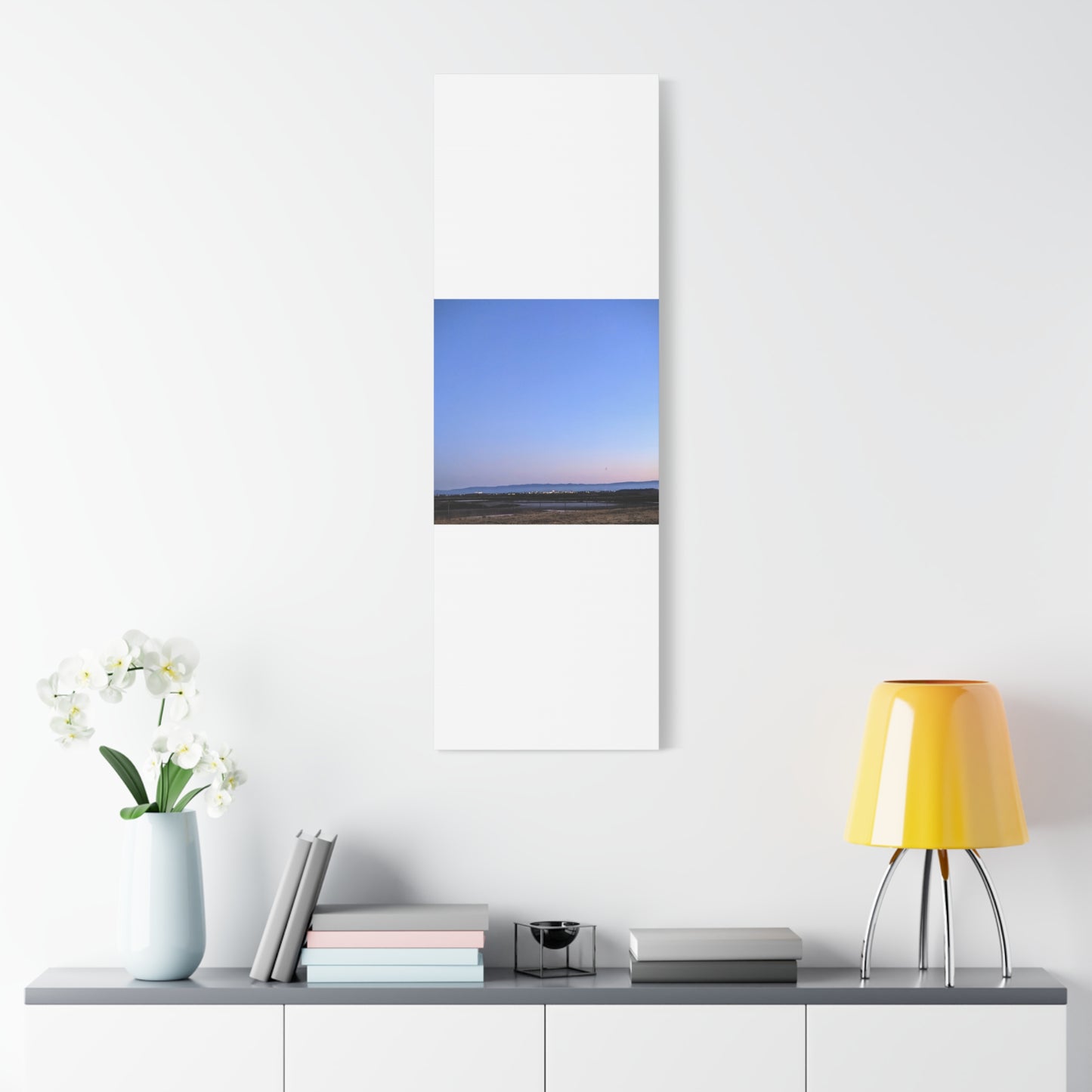 Serene Blue Horizon Matte Canvas Print — Stretched Wall Art