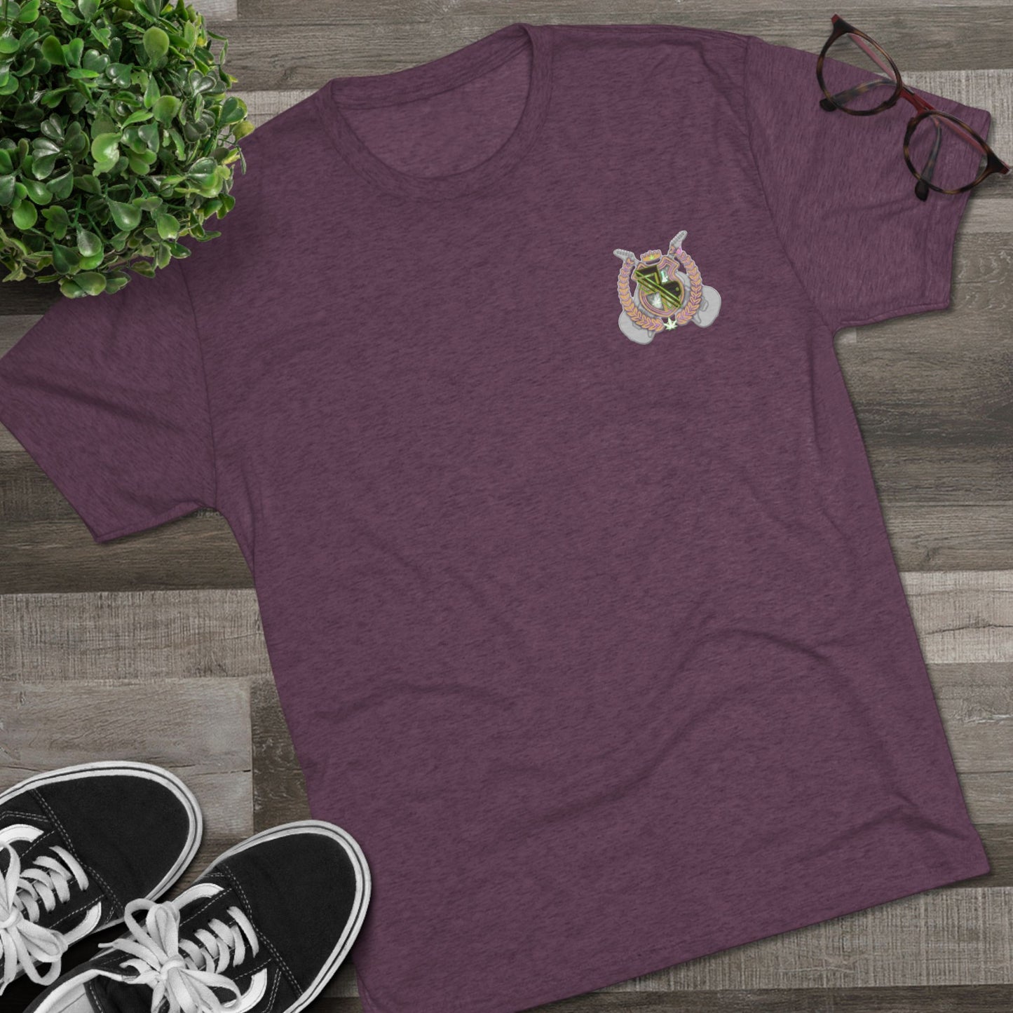 Heraldic Crest T‑Shirt — Vintage Shield Emblem Tee