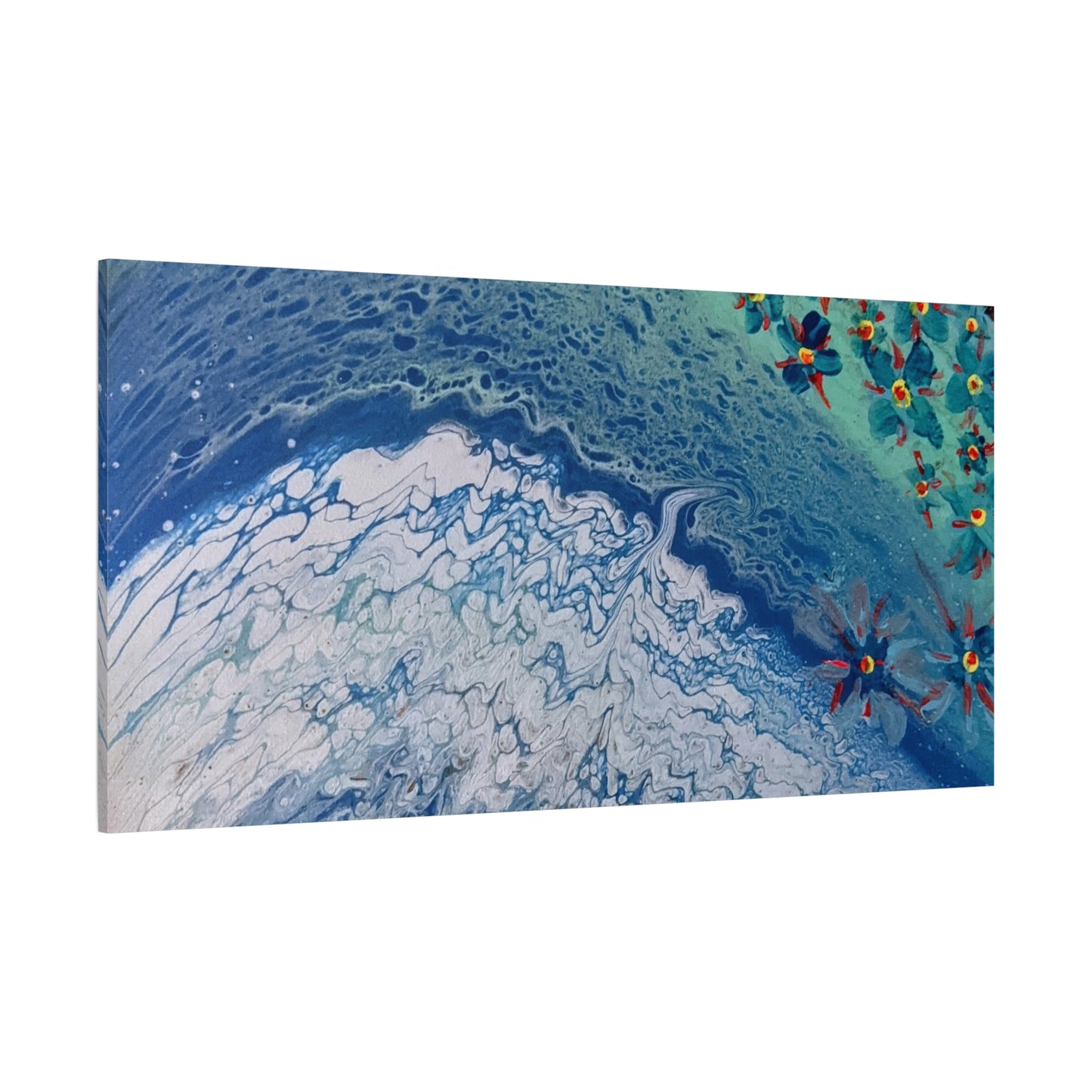 floetrol&flowers - Abstract Matte Canvas Print — Floral Accents Stretched Wall Art