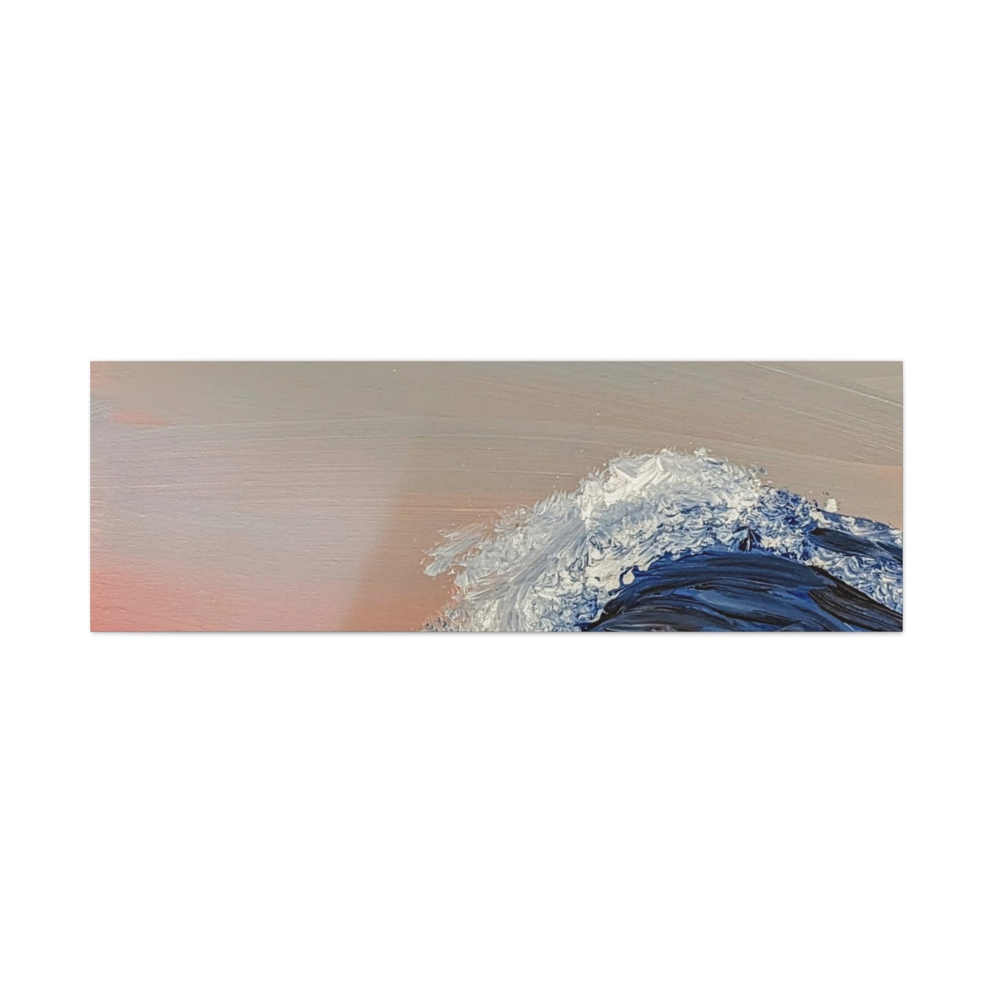 California_Coast - Ocean Wave Canvas Art — Blue Wave Seascape Matte Stretched Canvas
