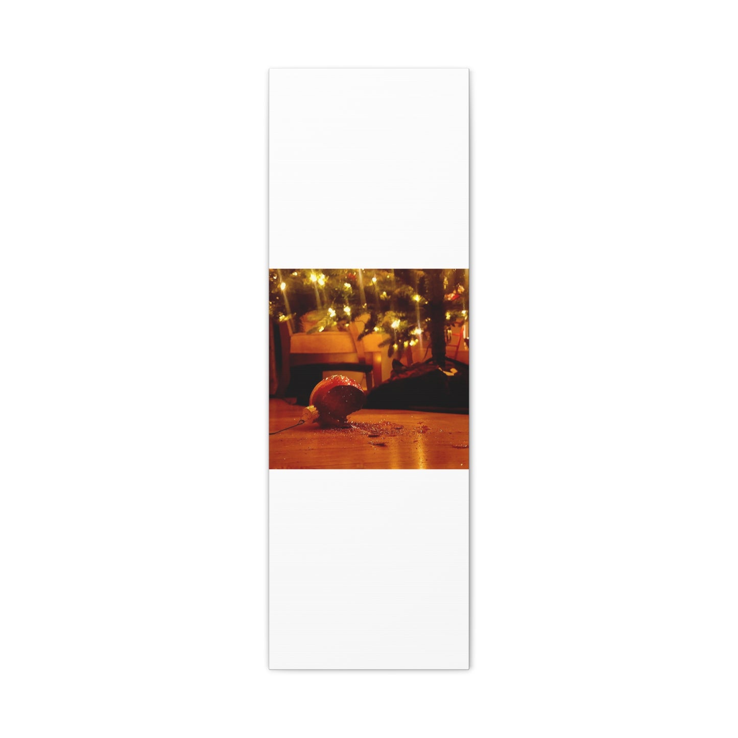Christmas Tree Ornament Photo Canvas – Cozy Holiday Still Life Wall Art