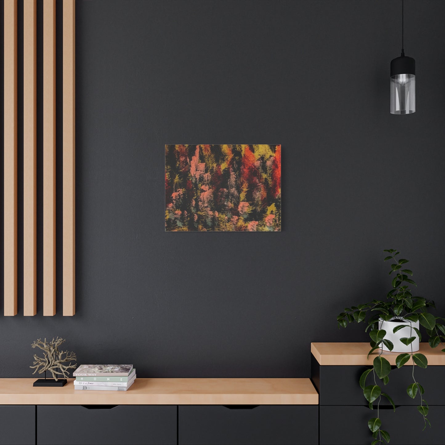 Autumn Forest Abstract — Matte Stretched Canvas