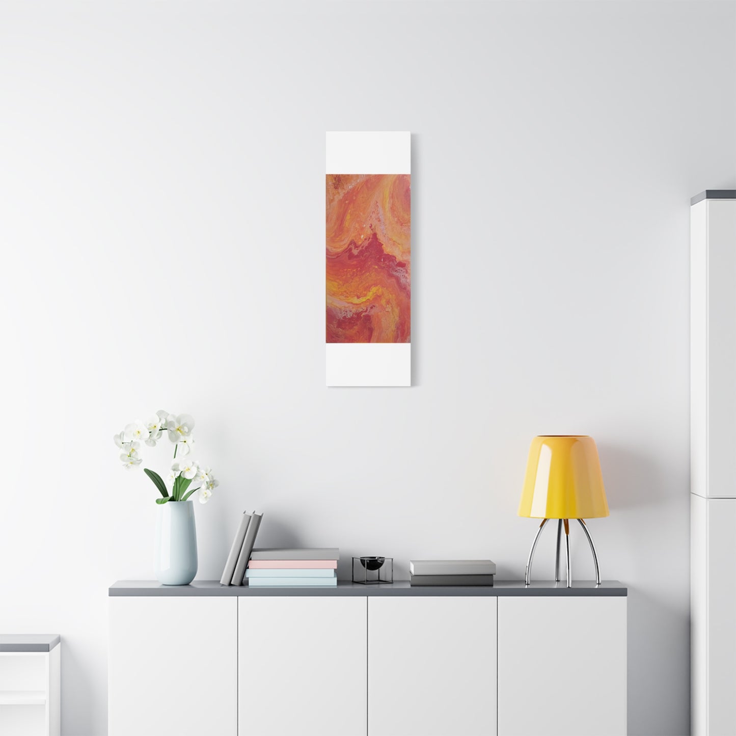 Abstract Pepto Popured - Sunset Swirl Matte Canvas Art - Stretched 1.25"