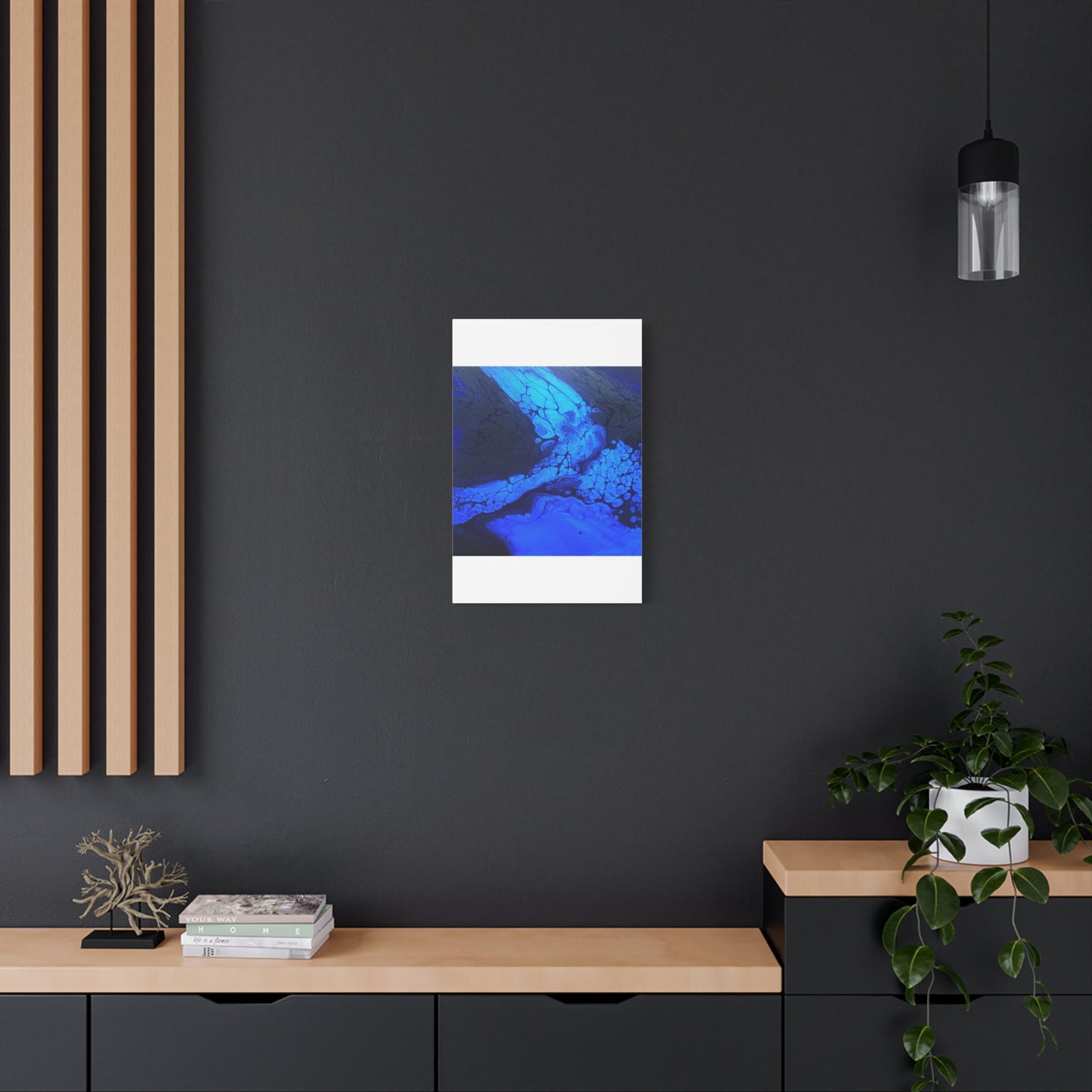 Abstract Blue Ocean Canvas Print — Matte Stretched Wall Art