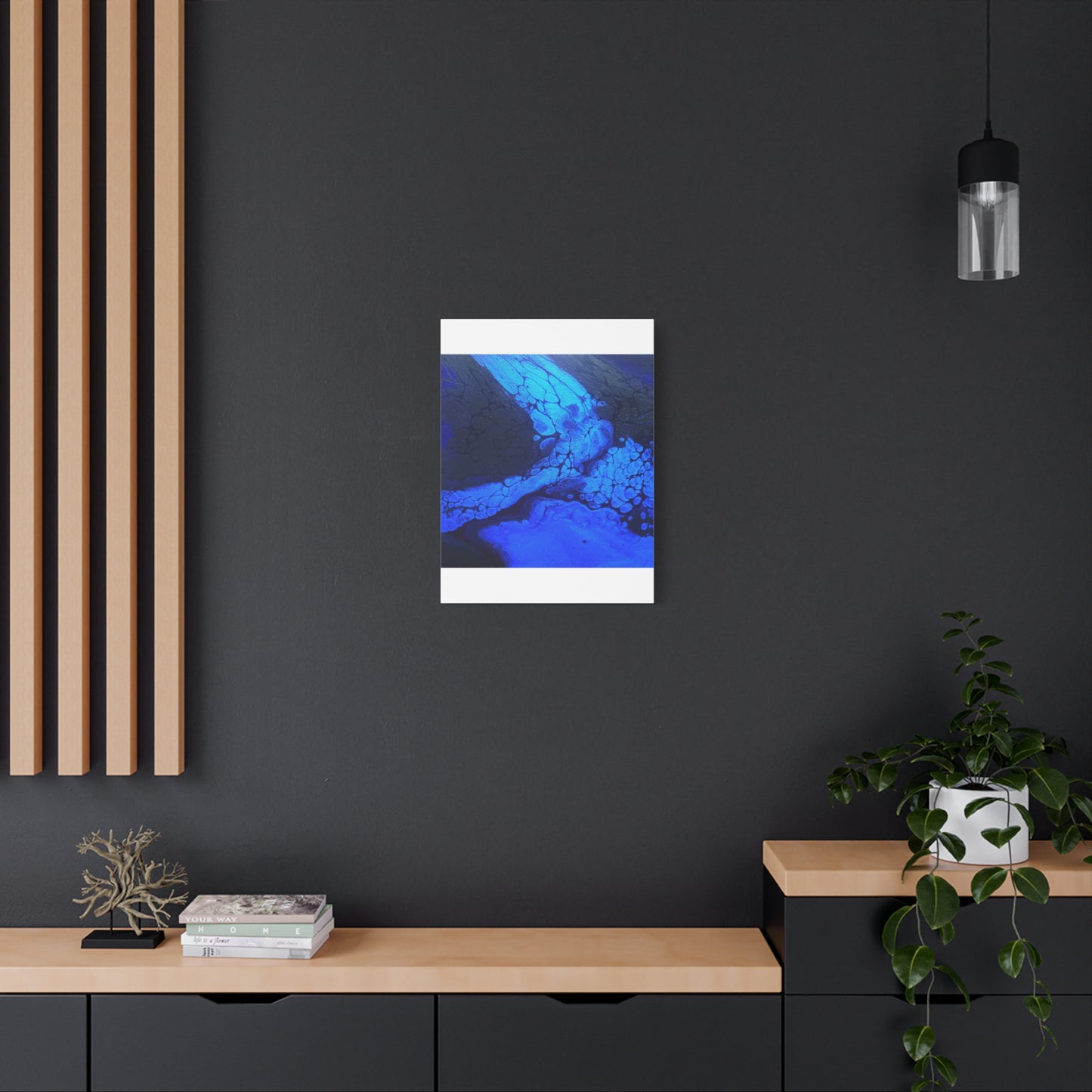 Abstract Blue Ocean Canvas Print — Matte Stretched Wall Art