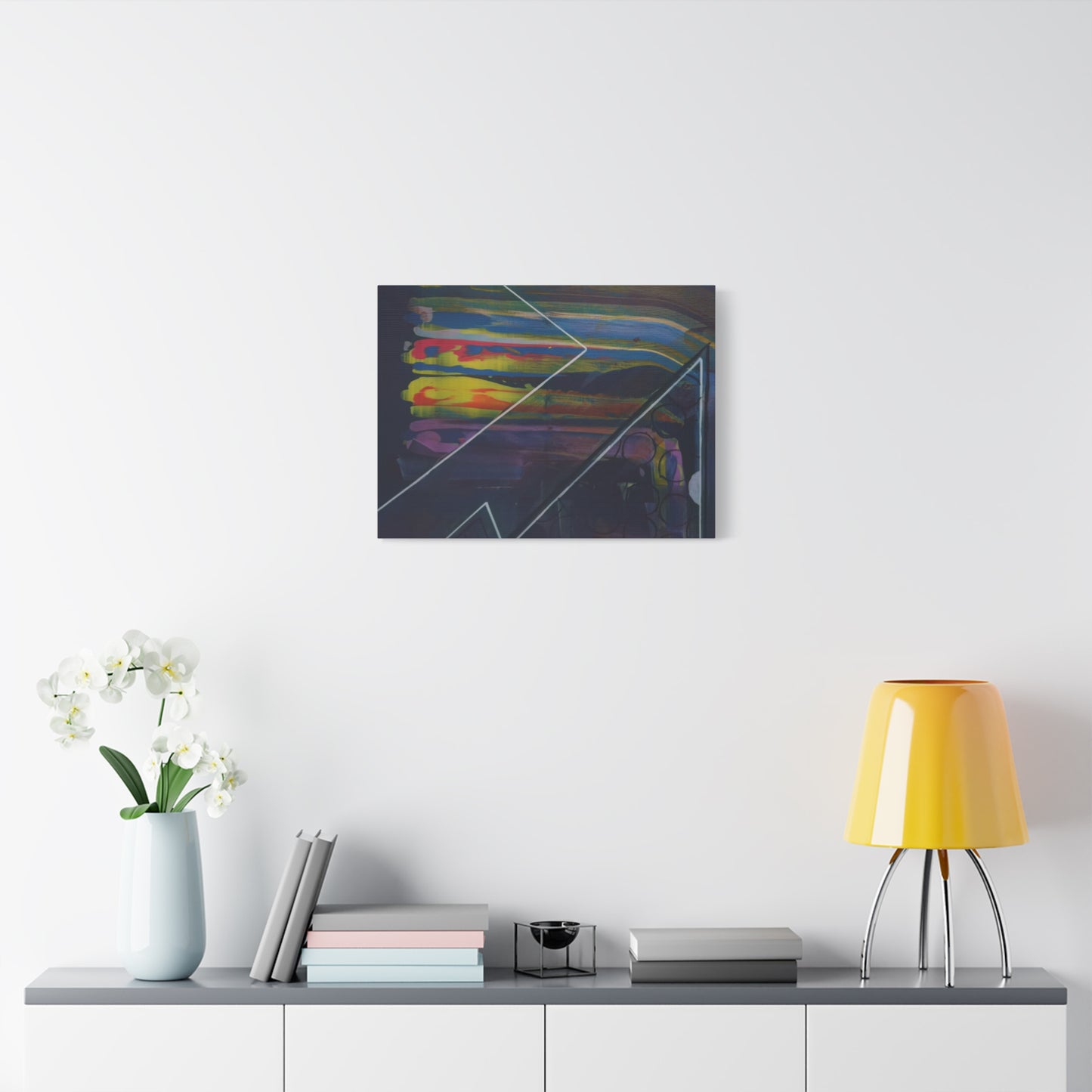 Abstract Geometric Canvas Art - 2025 astronomy – Colorful Drip Triangle Stretched Canvas
