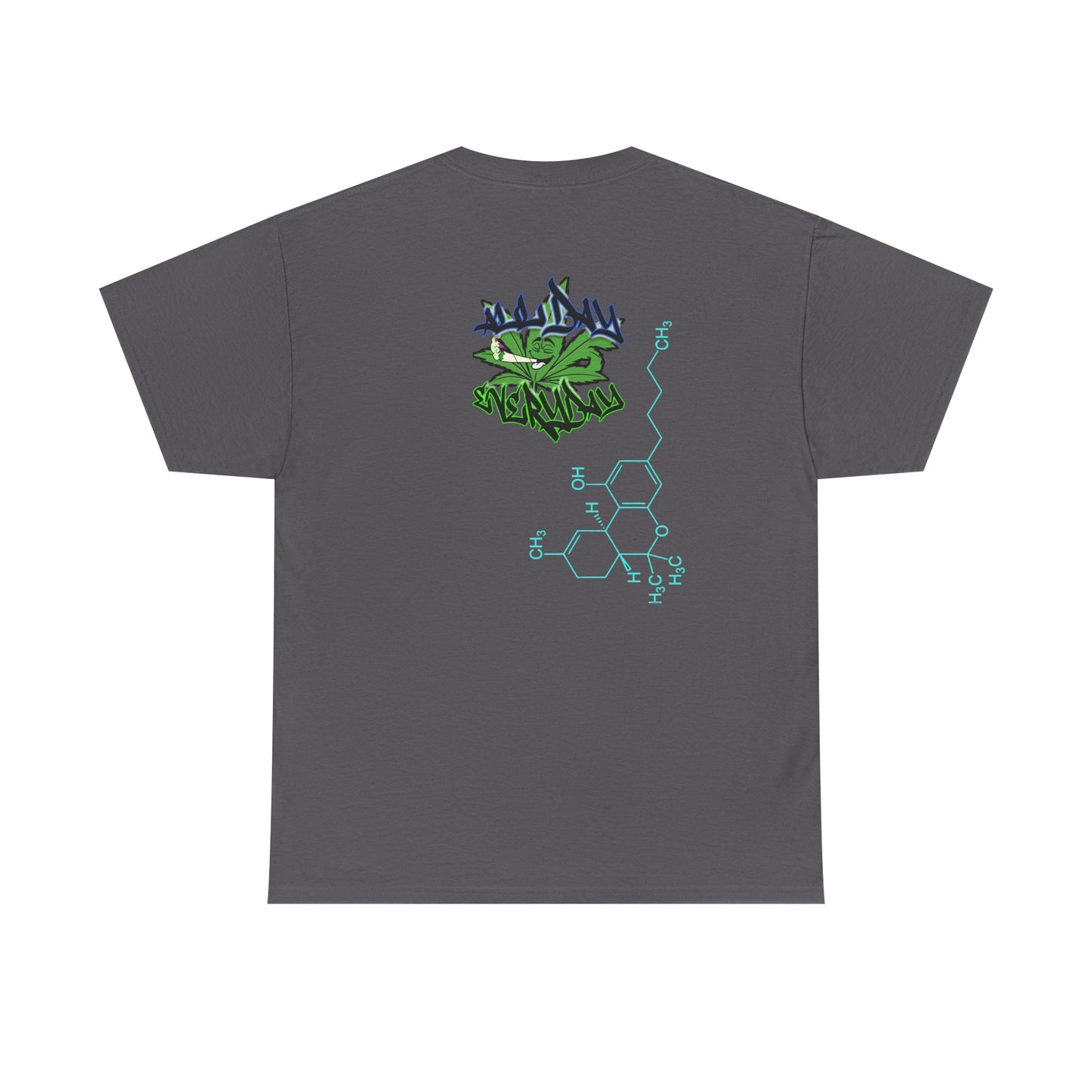 AllDay | Everyday - molecular logo — Green Graffiti Plant Design Chest & Back Print
