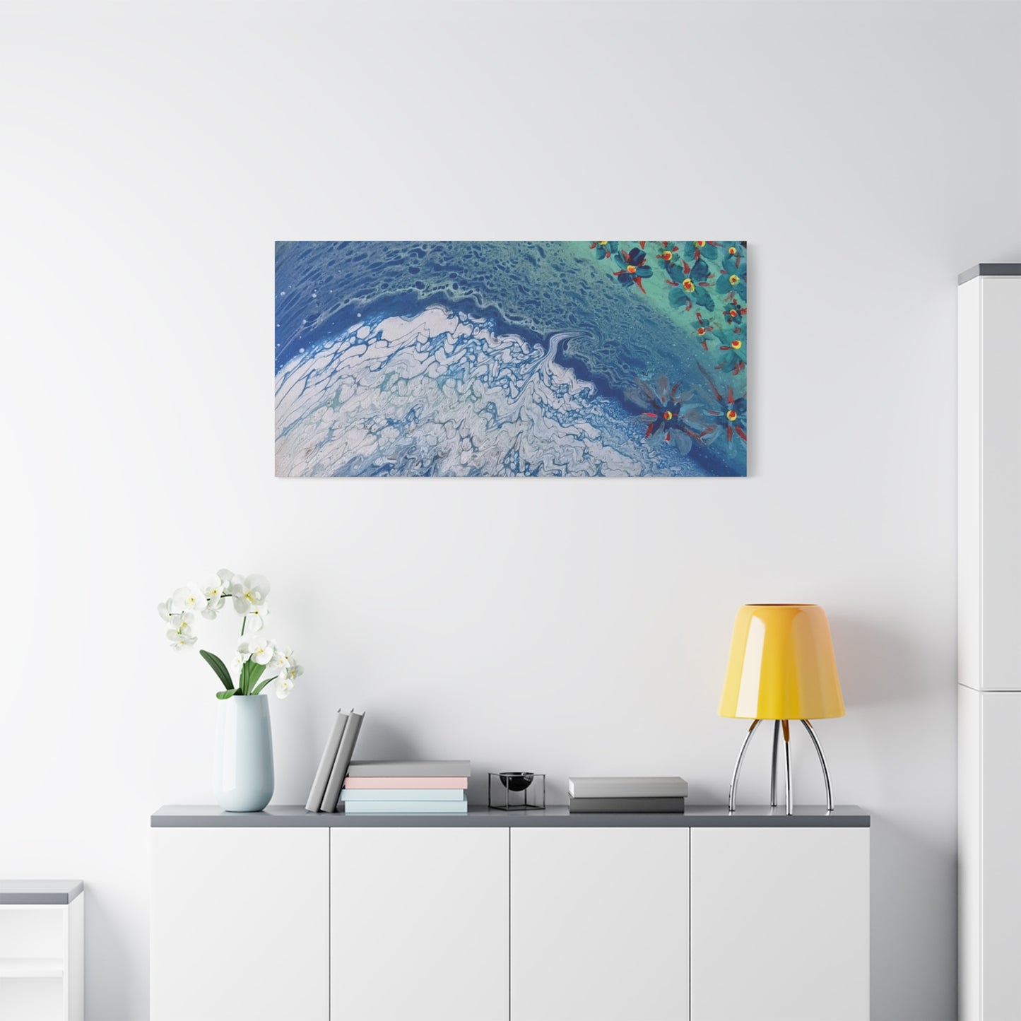 floetrol&flowers - Abstract Matte Canvas Print — Floral Accents Stretched Wall Art