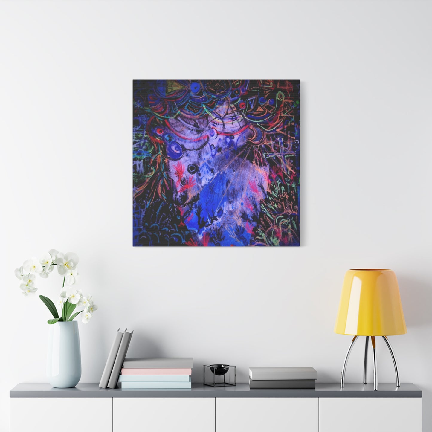 soul_extractions - Abstract Neon Canvas Art - Vibrant Psychedelic Wall Decor