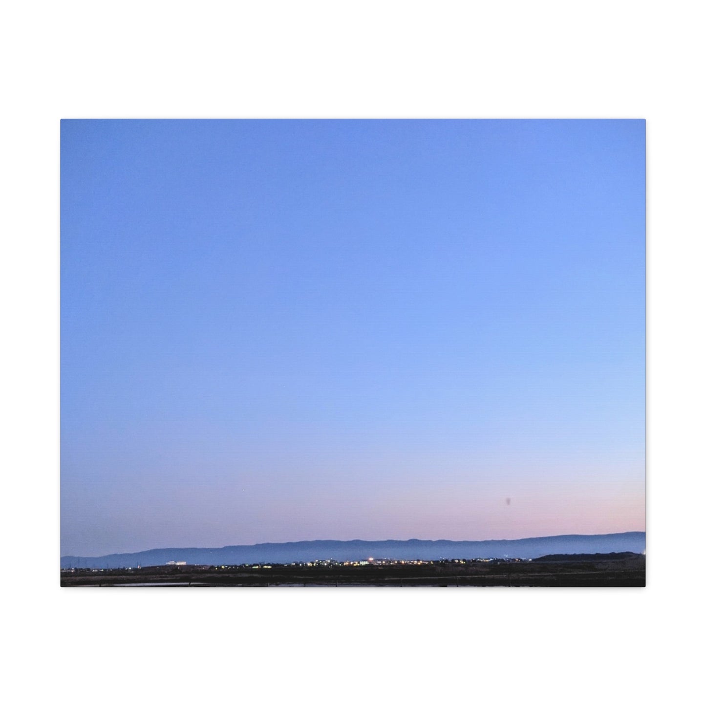 Serene Blue Horizon Matte Canvas Print — Stretched Wall Art