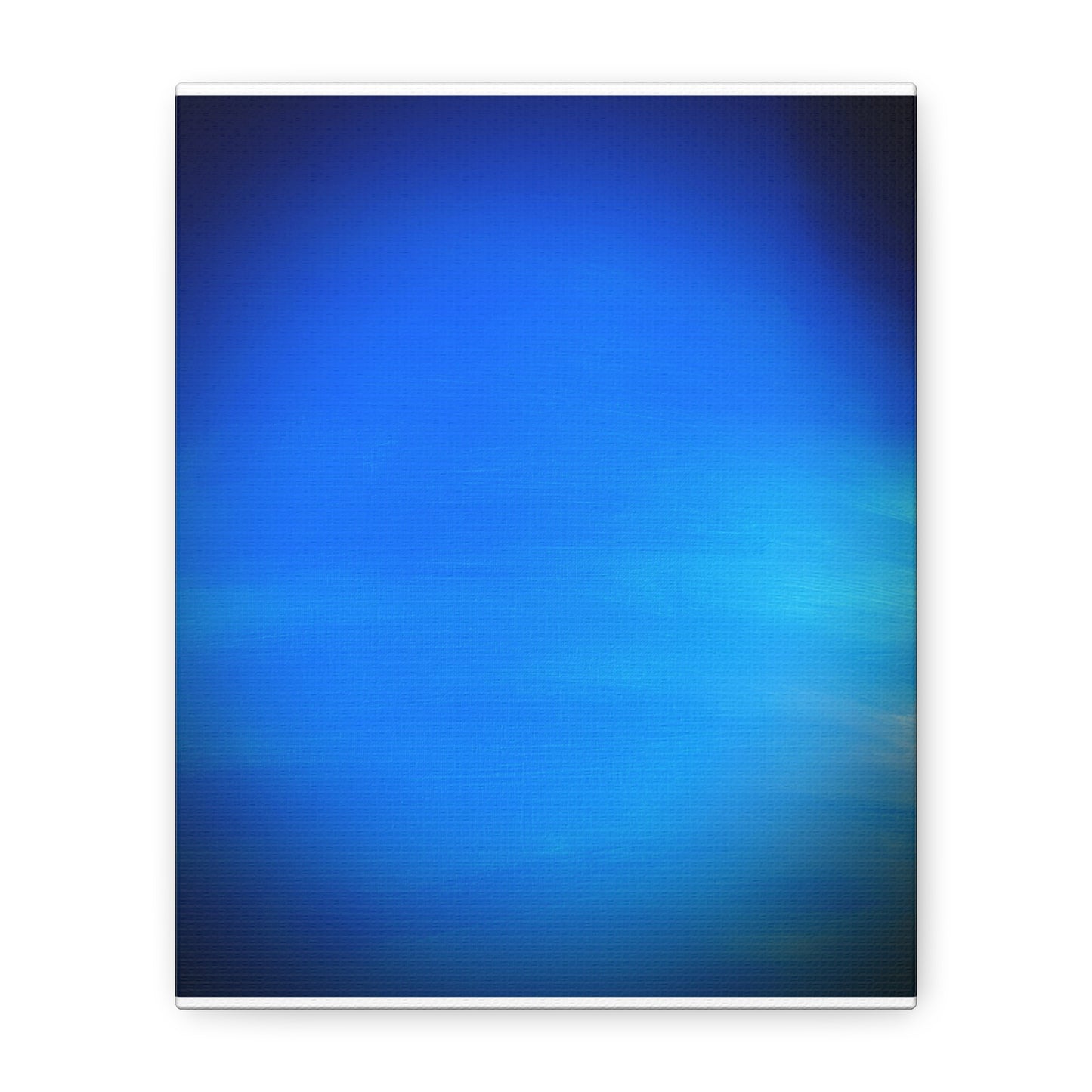 Blue Burst - Gradient Matte Canvas Print — Abstract Ocean Wall Art, Stretched 1.25"