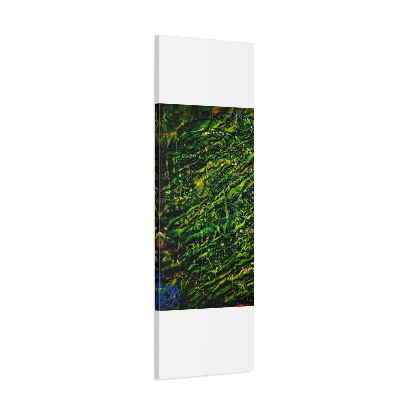 Confessions - Abstract Green Texture Canvas - Matte Stretched Wall Art