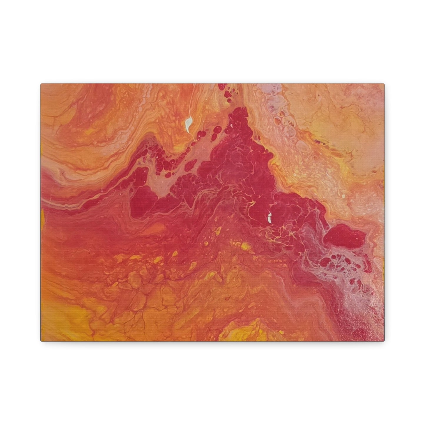 Abstract Pepto Popured - Sunset Swirl Matte Canvas Art - Stretched 1.25"