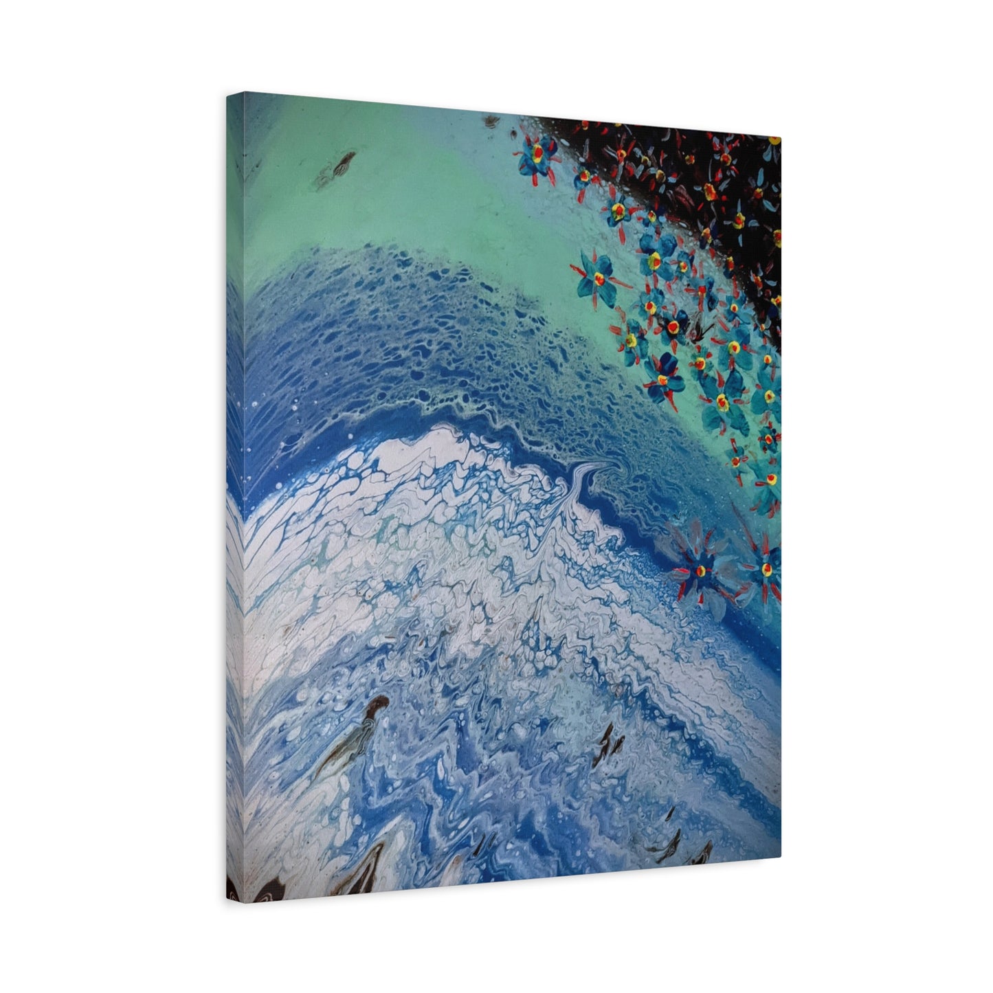 floetrol&flowers - Abstract Matte Canvas Print — Floral Accents Stretched Wall Art