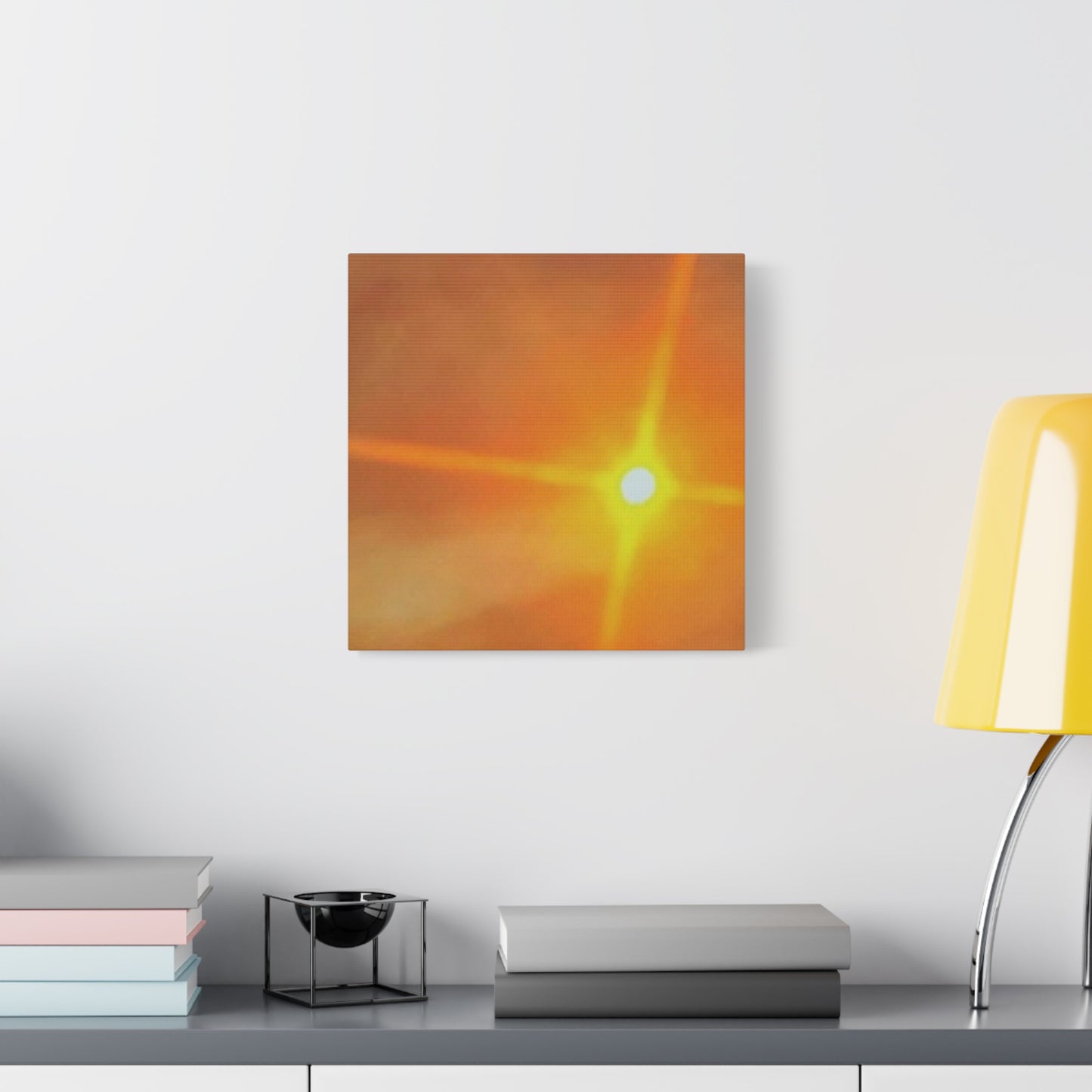 Sunburst Sunset Canvas Print — Warm Abstract Wall Art