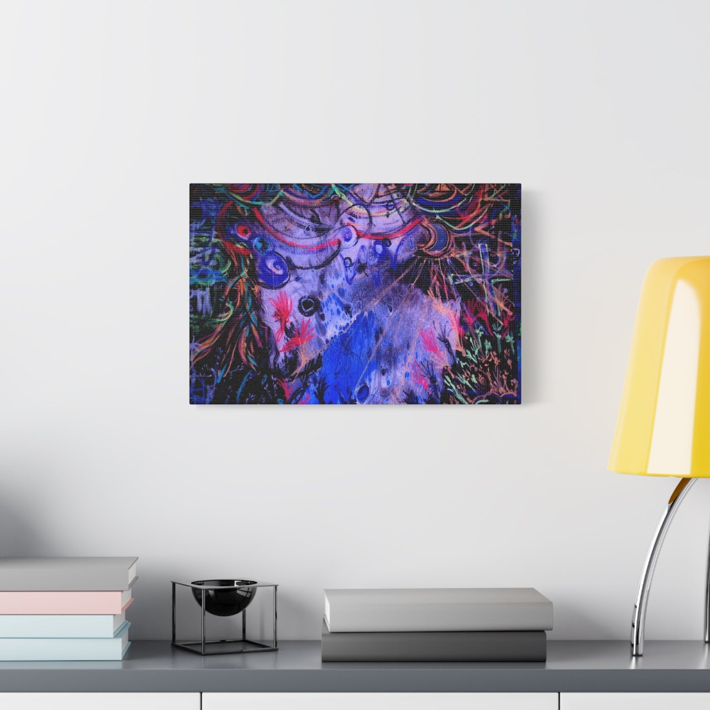 soul_extractions - Abstract Neon Canvas Art - Vibrant Psychedelic Wall Decor