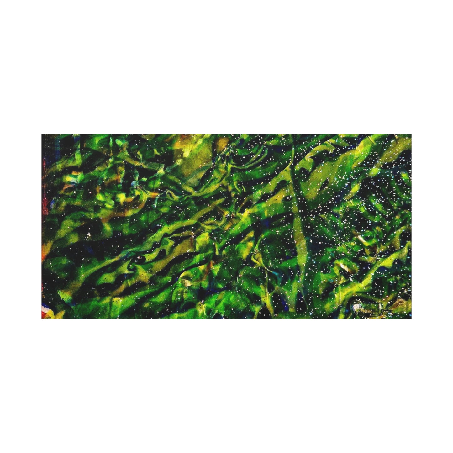 Confessions - Abstract Green Texture Canvas - Matte Stretched Wall Art