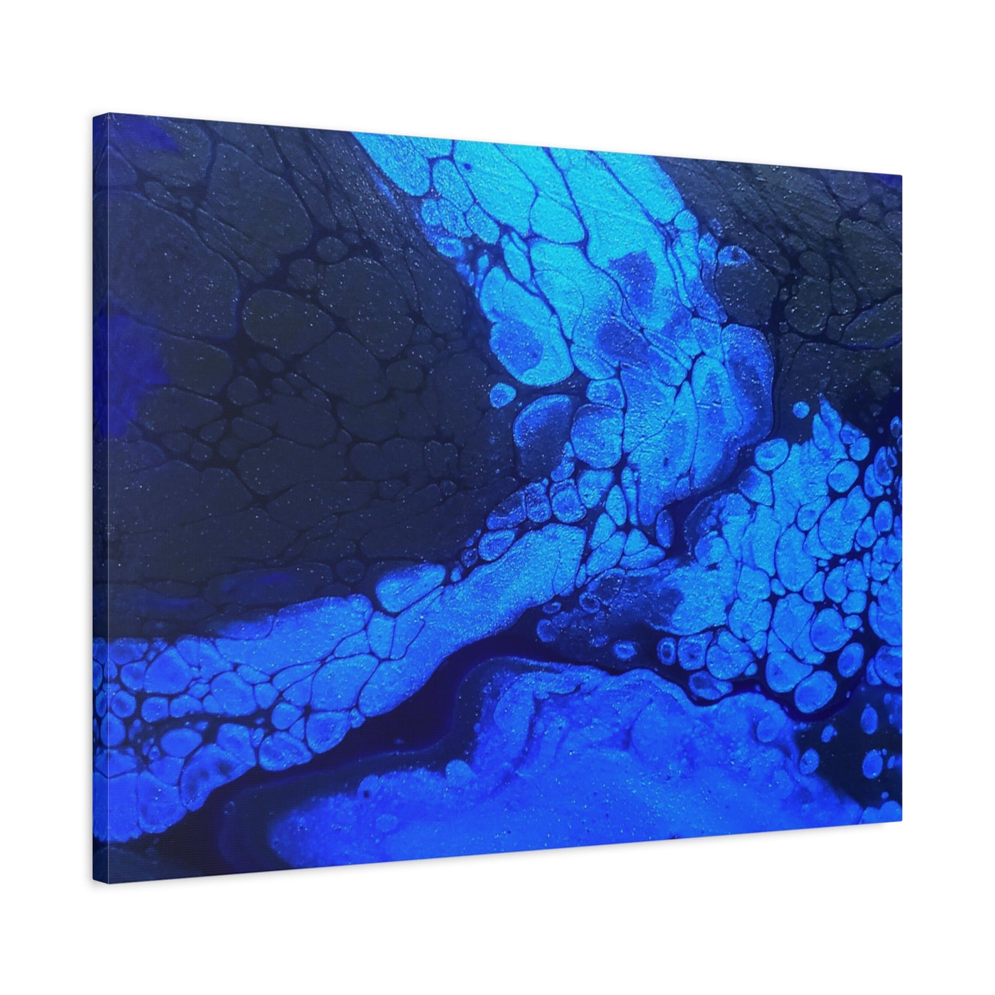 Abstract Blue Ocean Canvas Print — Matte Stretched Wall Art