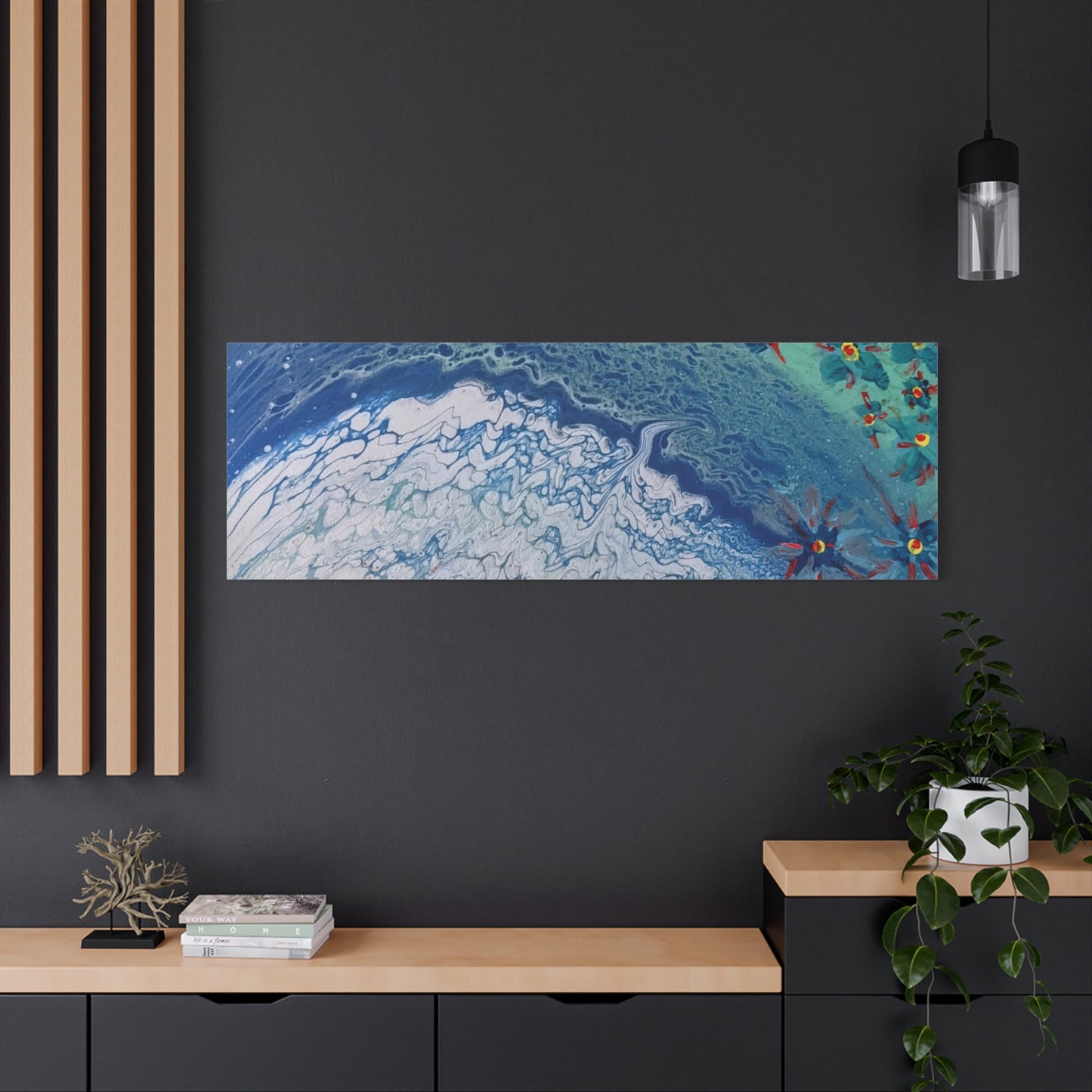 floetrol&flowers - Abstract Matte Canvas Print — Floral Accents Stretched Wall Art