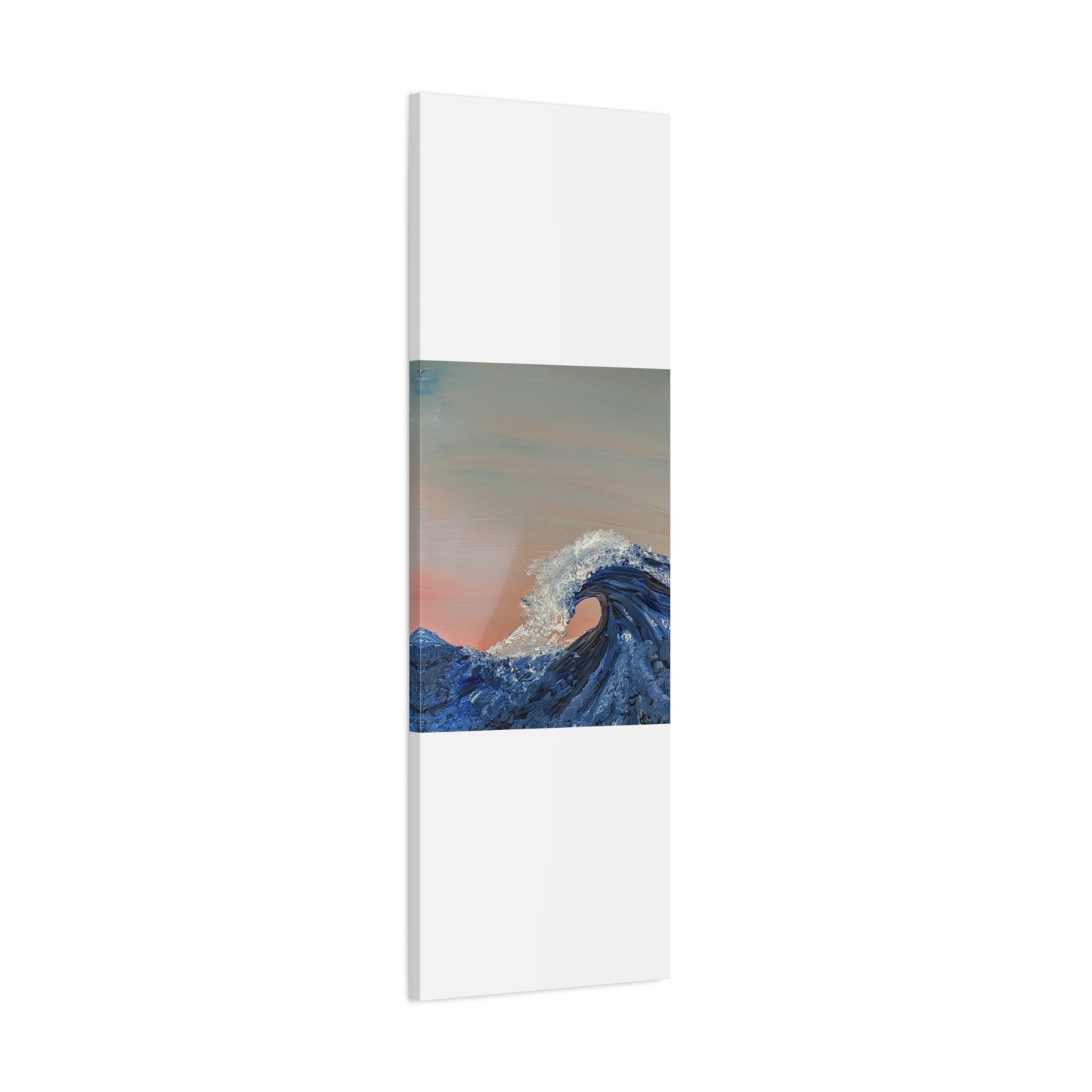 California_Coast - Ocean Wave Canvas Art — Blue Wave Seascape Matte Stretched Canvas
