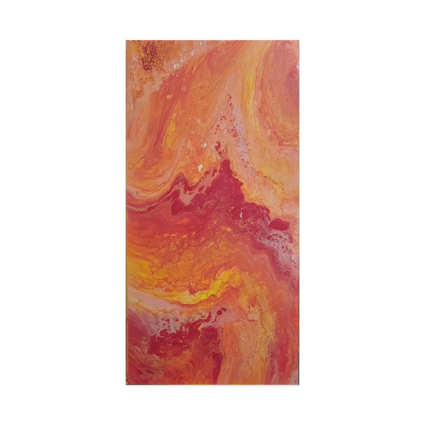Abstract Pepto Popured - Sunset Swirl Matte Canvas Art - Stretched 1.25"