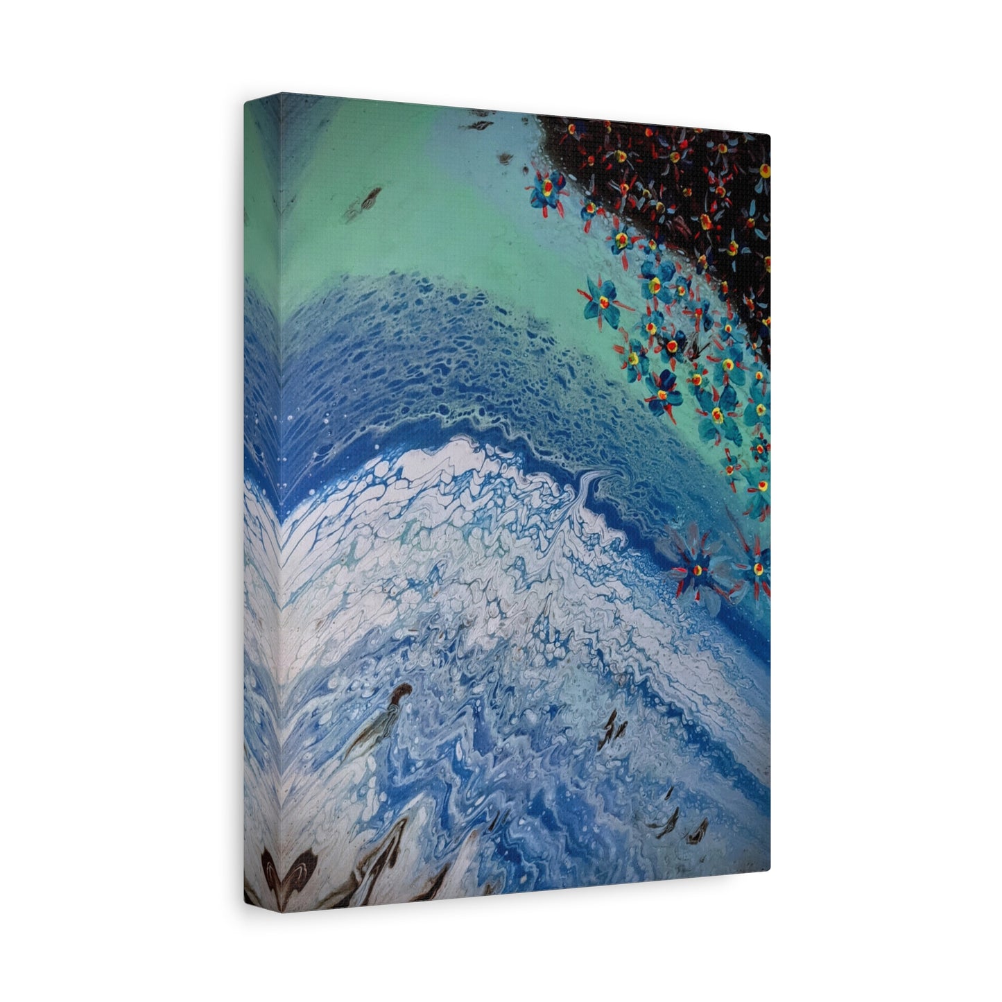 floetrol&flowers - Abstract Matte Canvas Print — Floral Accents Stretched Wall Art