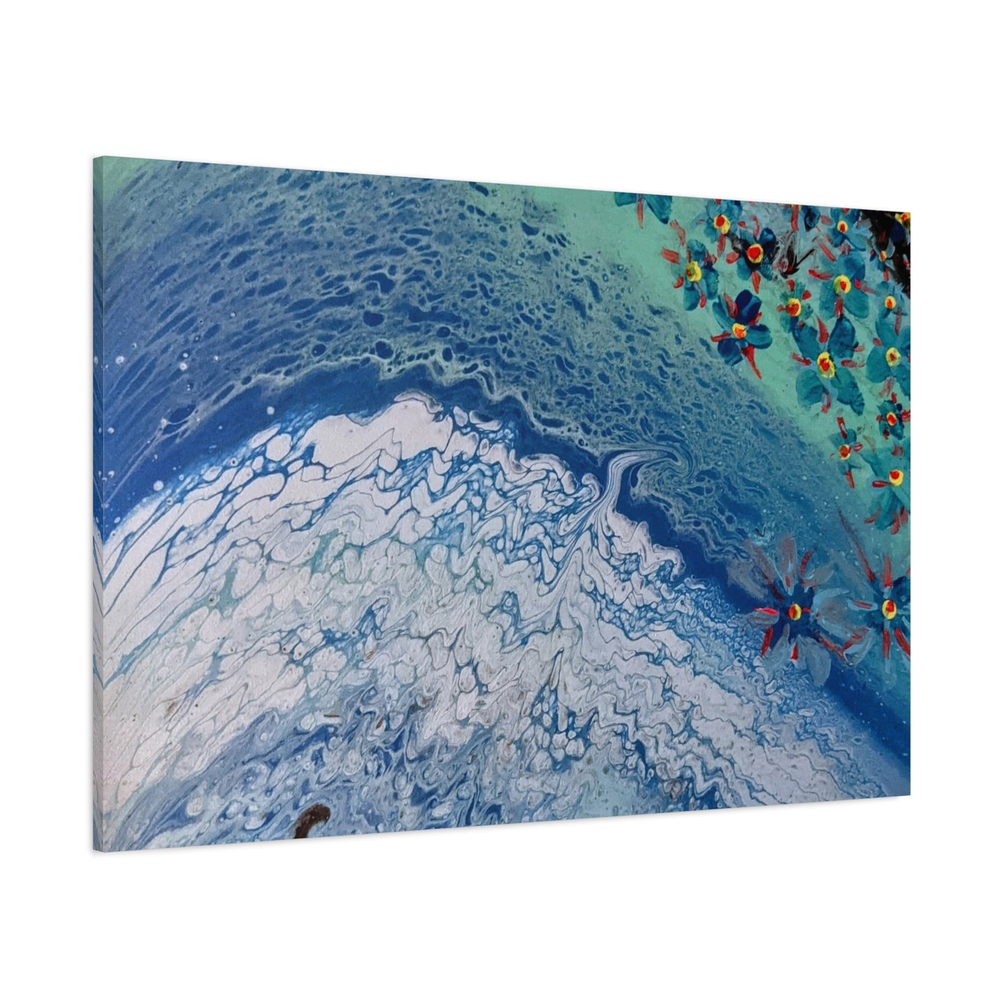 floetrol&flowers - Abstract Matte Canvas Print — Floral Accents Stretched Wall Art