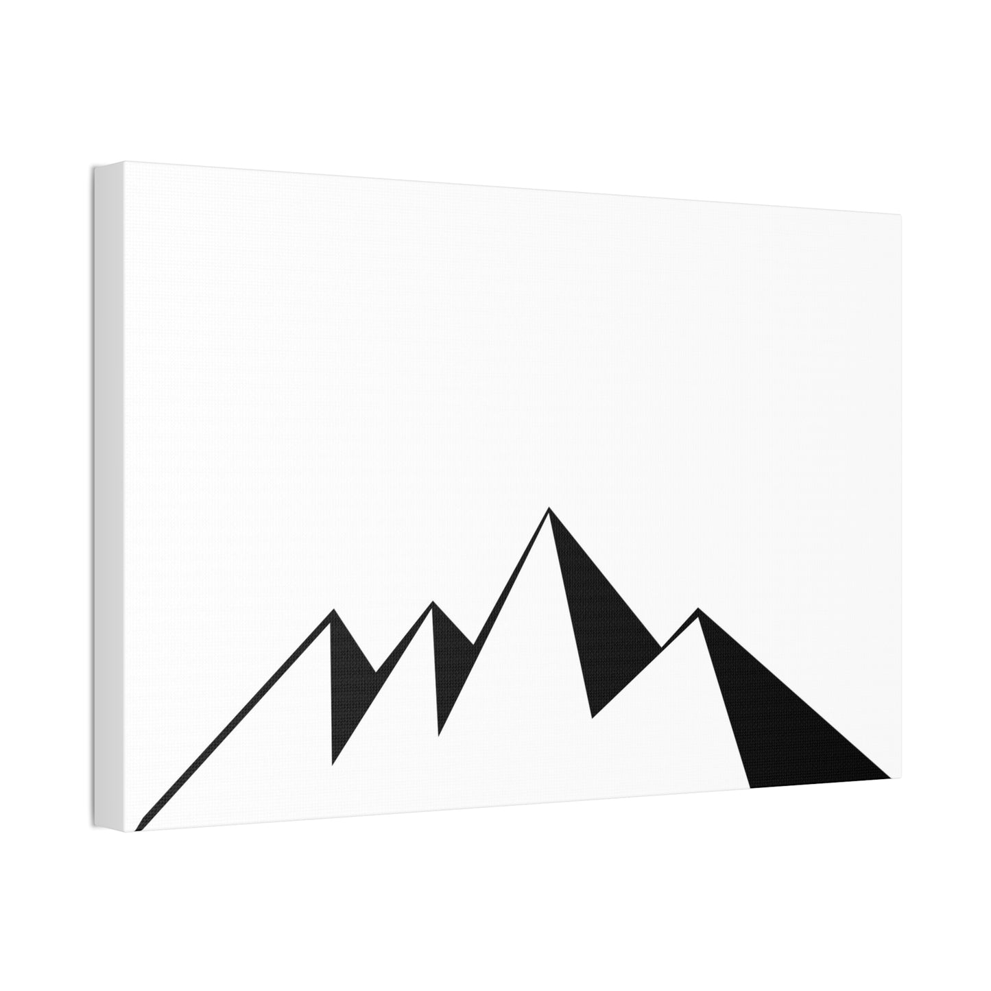 mountains001 - Modern Black Mountain Canvas Art