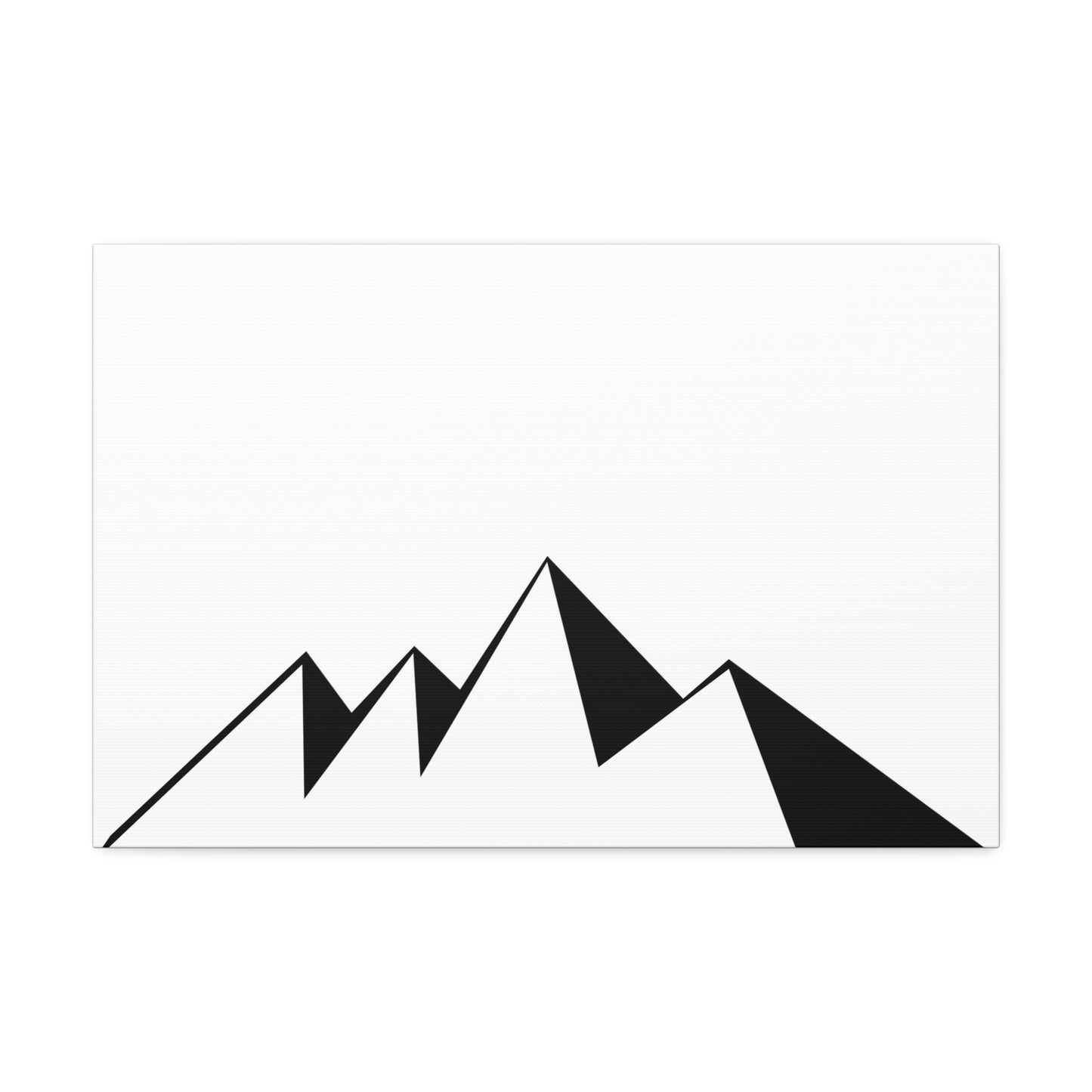 mountains001 - Modern Black Mountain Canvas Art