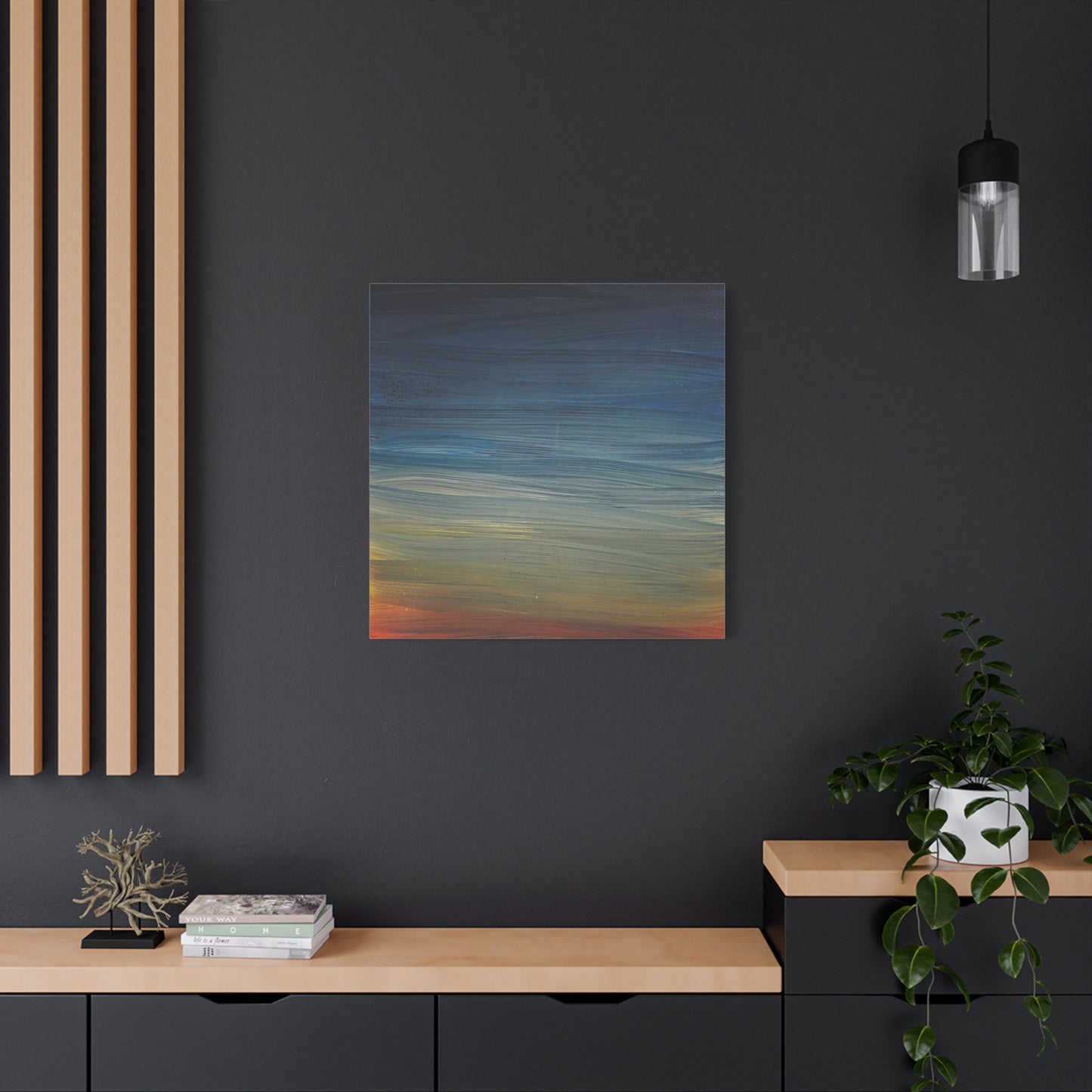 Abstract Coastal Sunset Canvas Print — Matte Stretched Wall Art