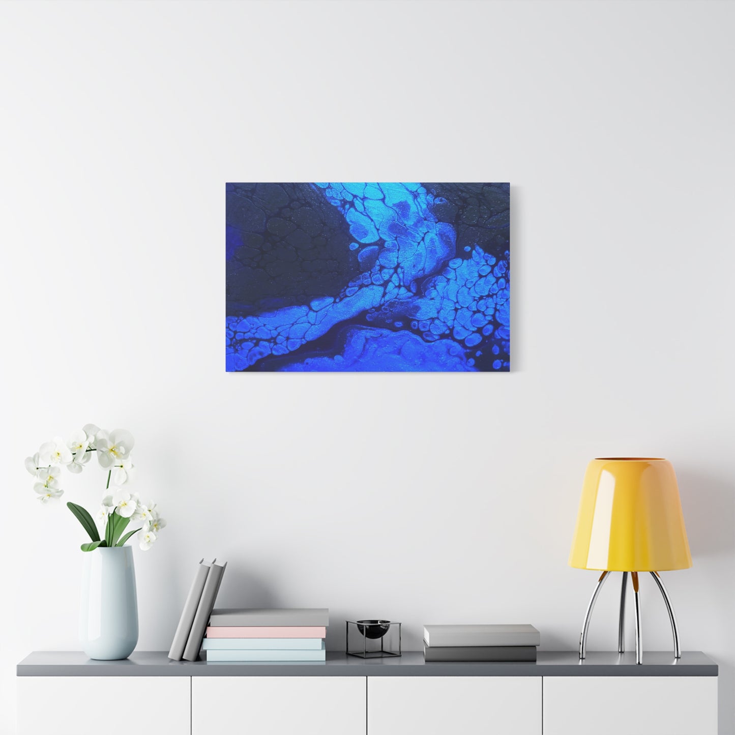 Abstract Blue Ocean Canvas Print — Matte Stretched Wall Art
