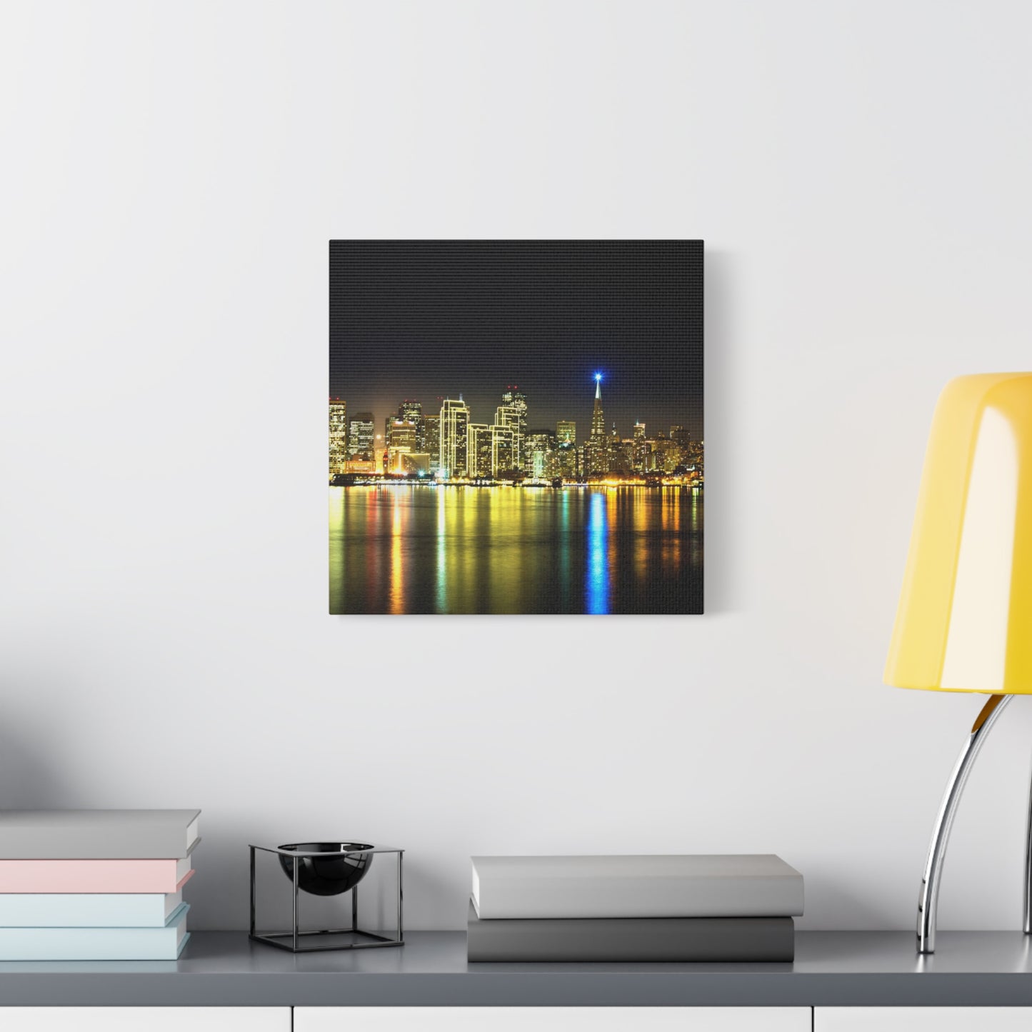San Francisco Night Skyline Matte Canvas Print — Stretched 1.25"