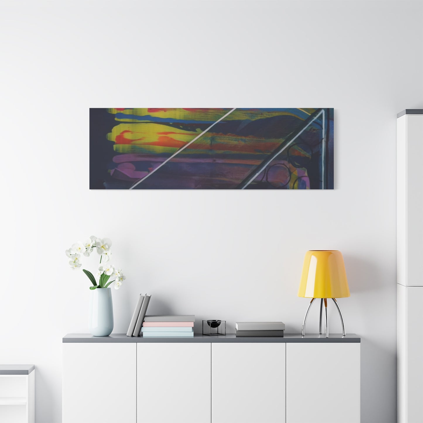Abstract Geometric Canvas Art - 2025 astronomy – Colorful Drip Triangle Stretched Canvas