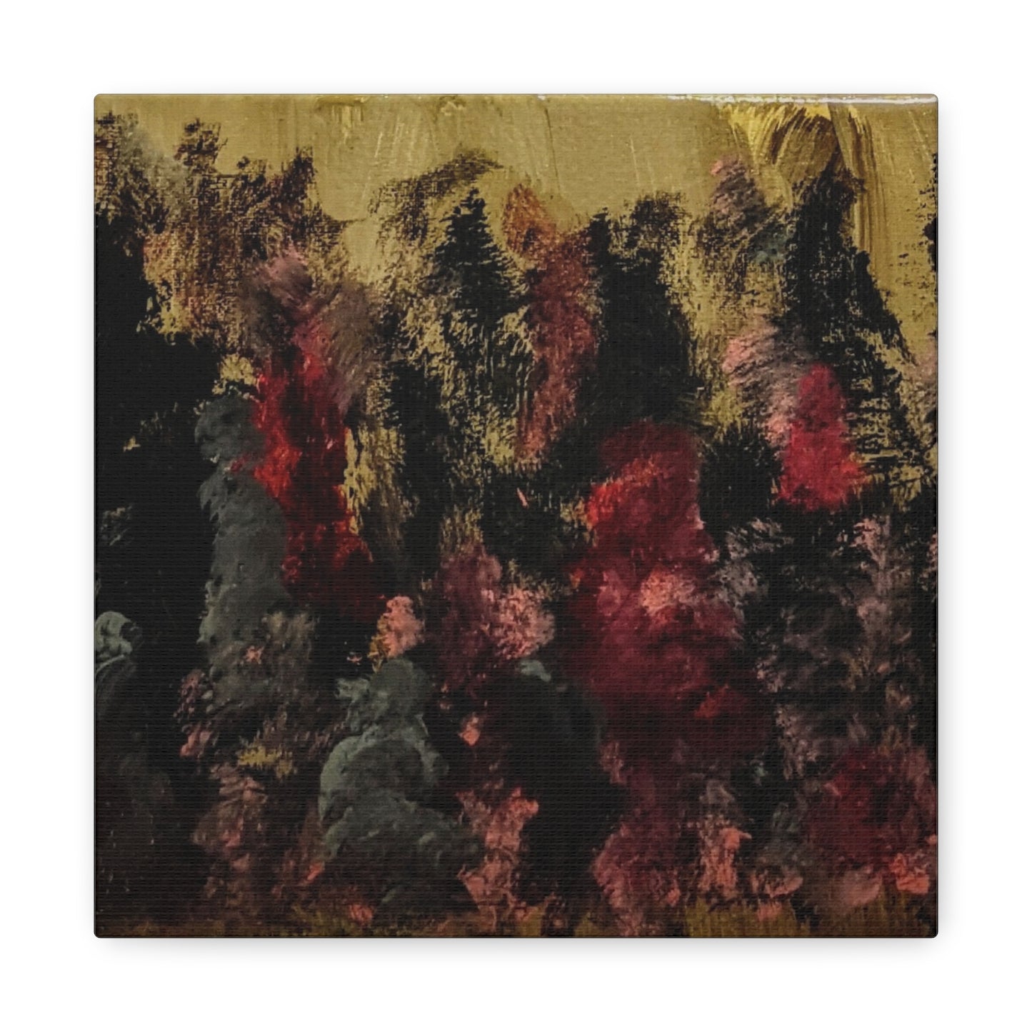 Autumn Forest Nightscape Matte Canvas Print — Stretched 1.25"
