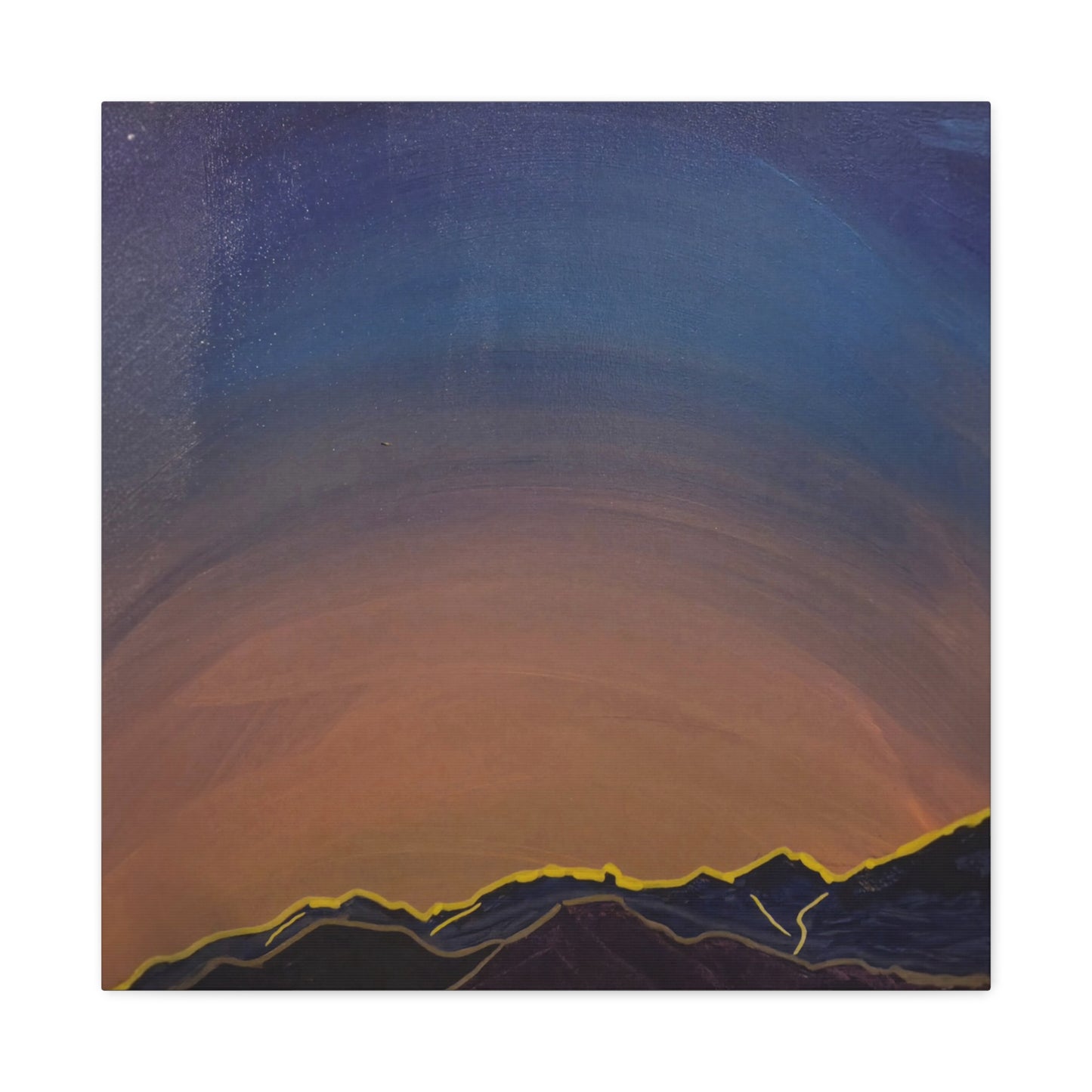 Sunset Mountain Canvas Wall Art - first light — Matte Stretched Landscape Print