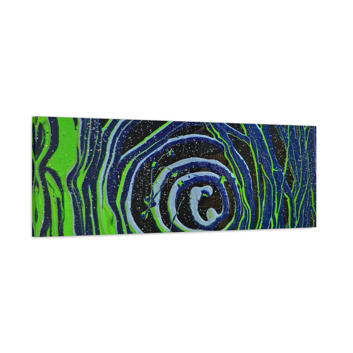 Abstract Green Swirl Matte Canvas Art — Stretched 1.25" Wall Décor