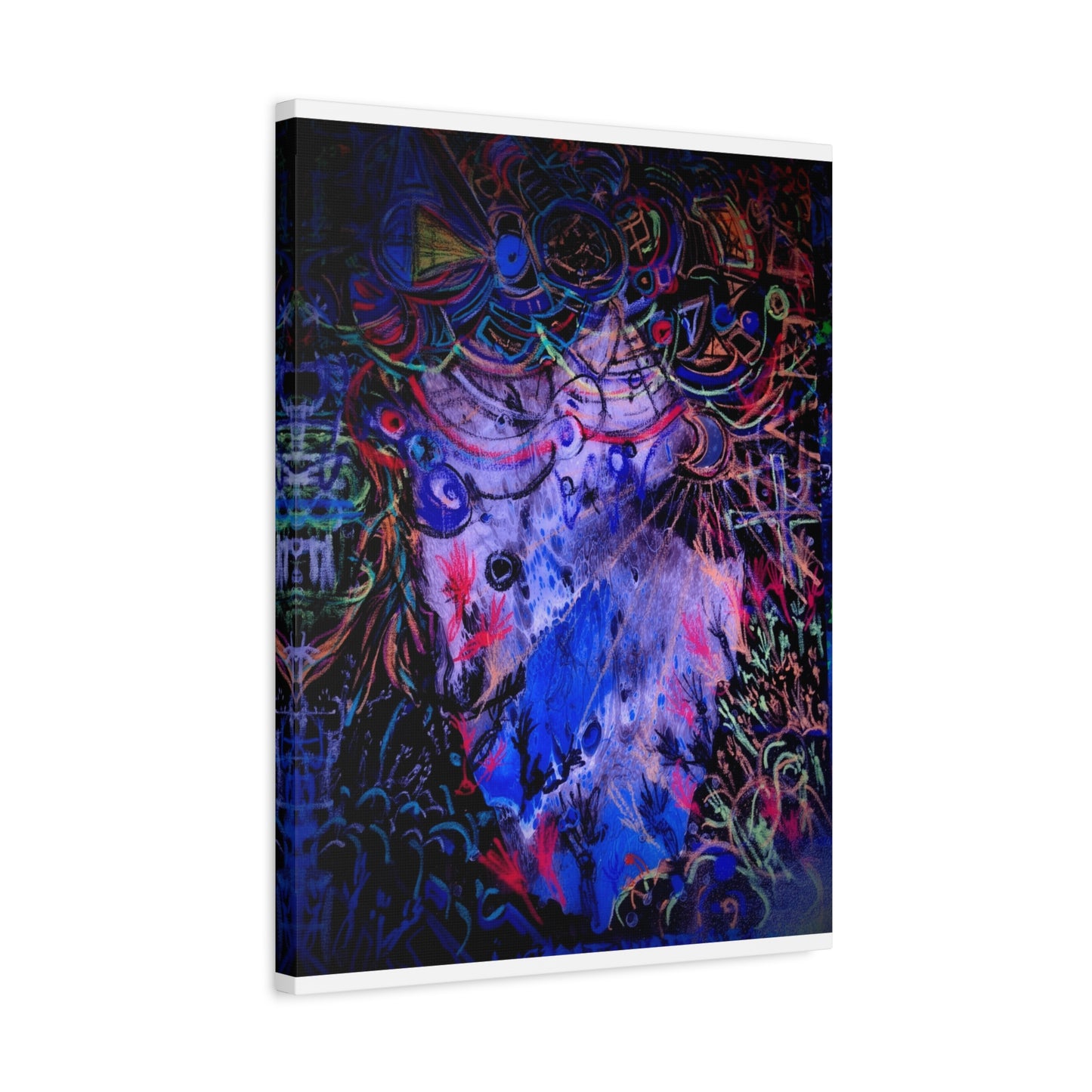 soul_extractions - Abstract Neon Canvas Art - Vibrant Psychedelic Wall Decor