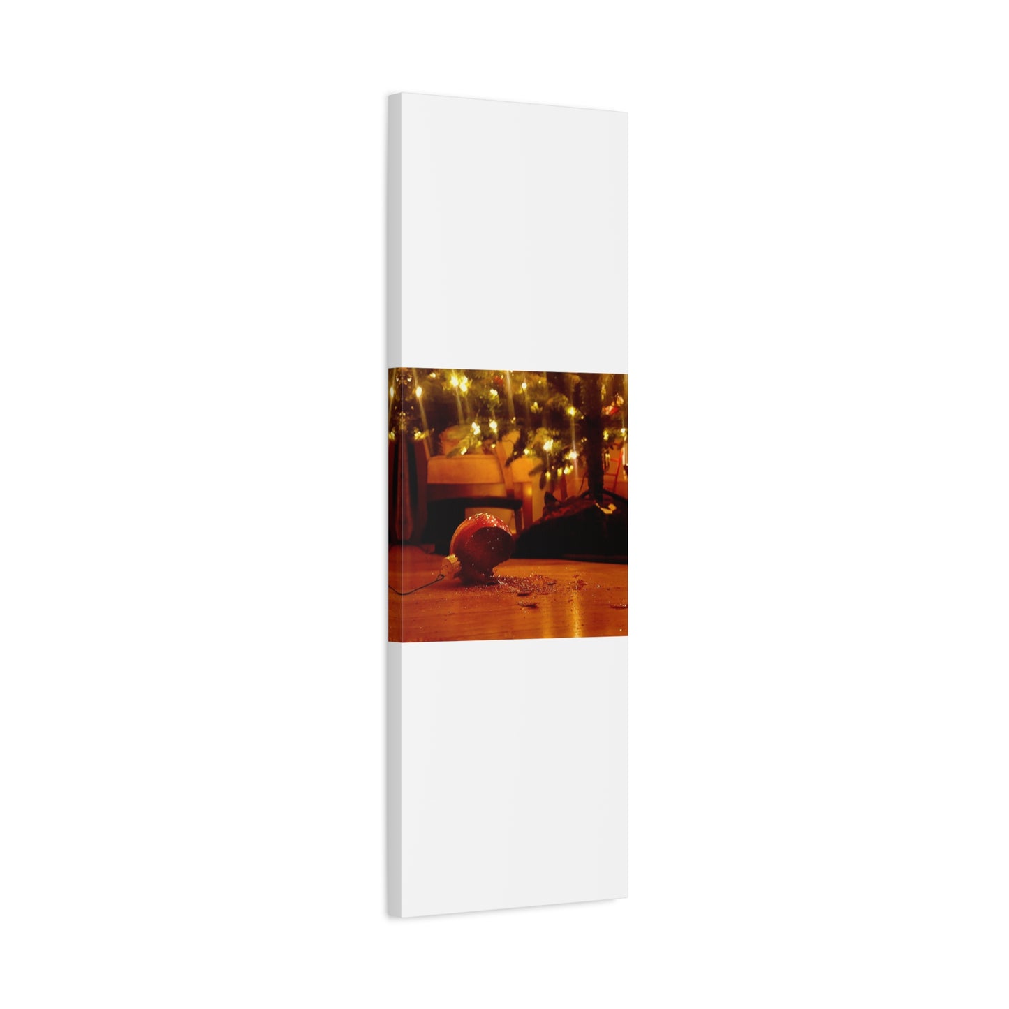 Christmas Tree Ornament Photo Canvas – Cozy Holiday Still Life Wall Art