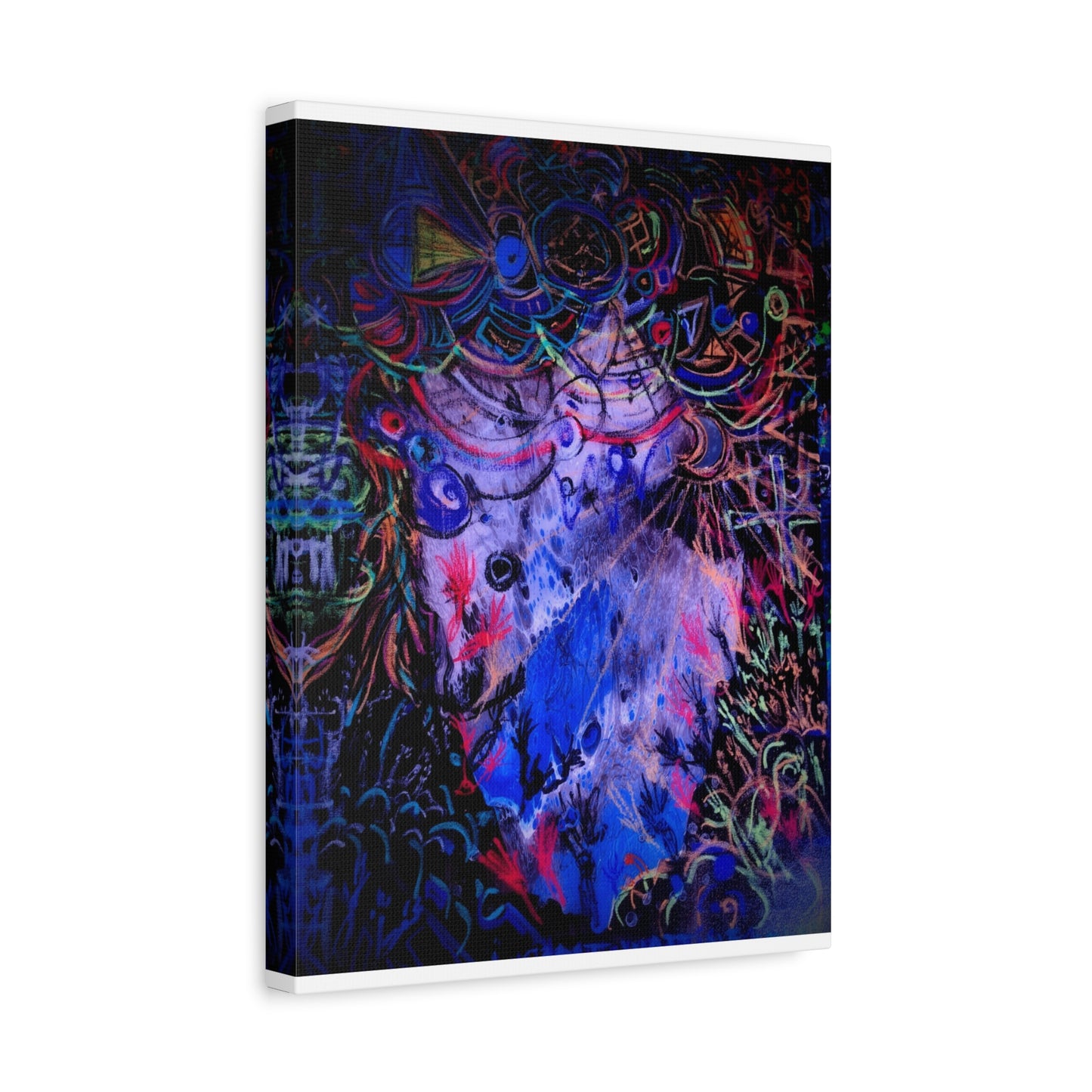 soul_extractions - Abstract Neon Canvas Art - Vibrant Psychedelic Wall Decor