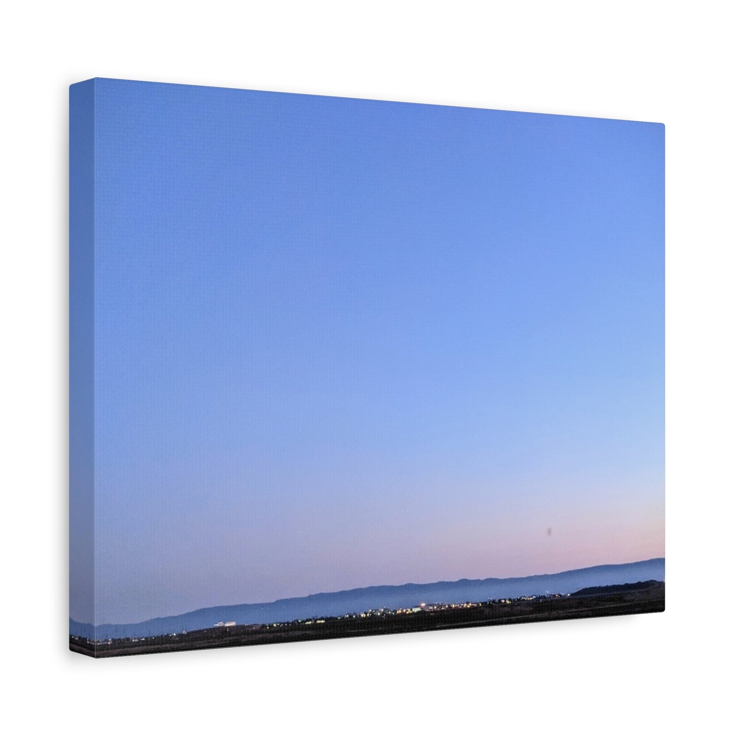 Serene Blue Horizon Matte Canvas Print — Stretched Wall Art