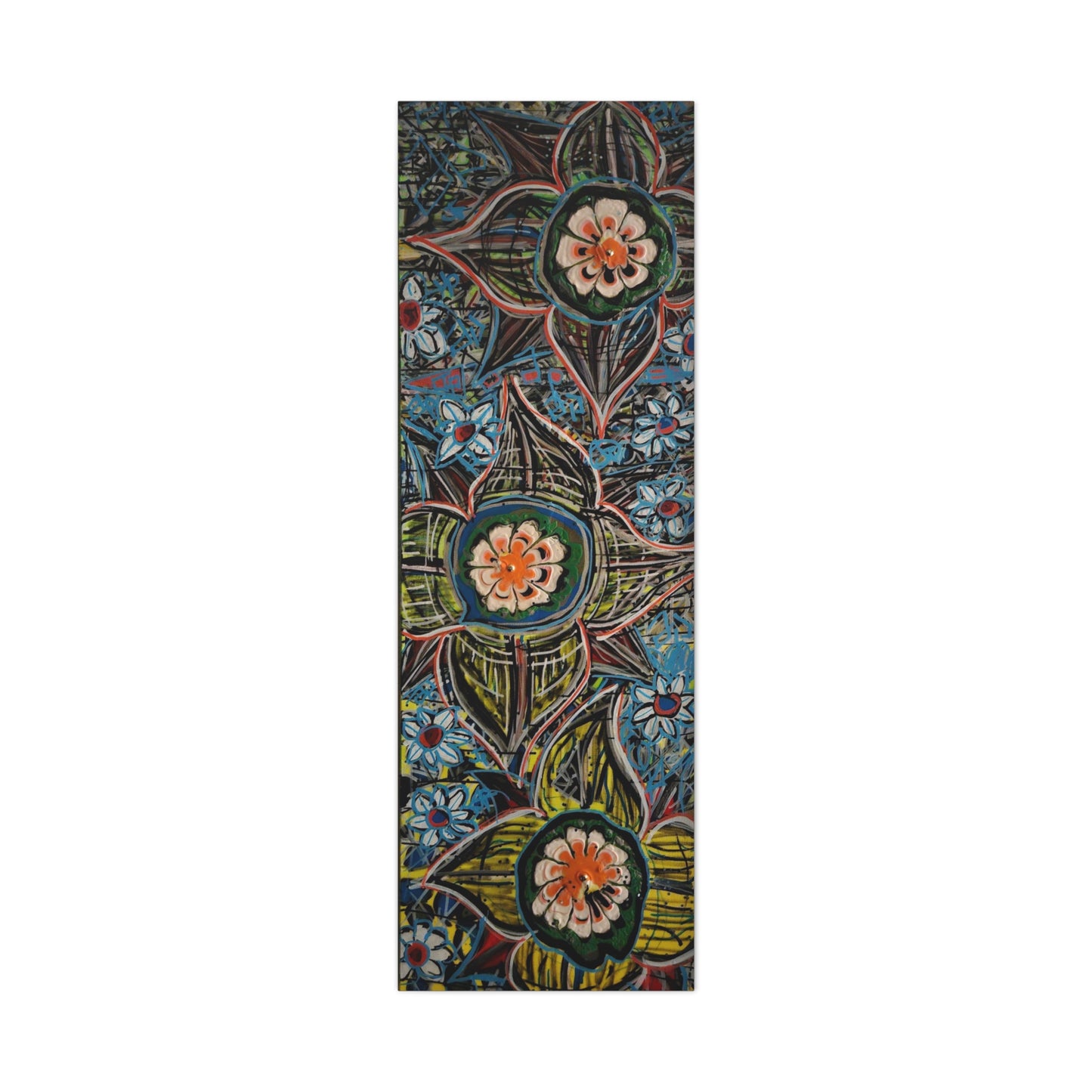 urban_gardening_02 - Abstract Floral Mandala Matte Canvas Print (Stretched 1.25")