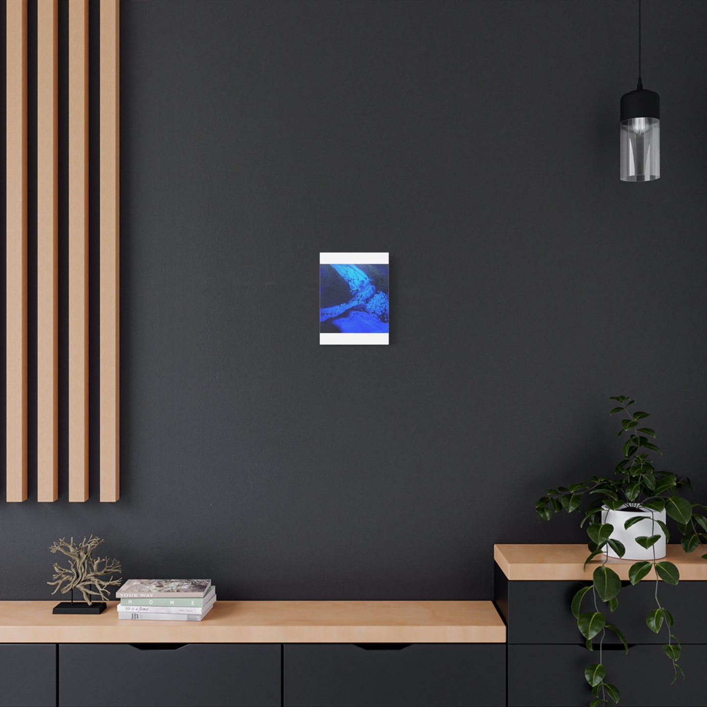 Abstract Blue Ocean Canvas Print — Matte Stretched Wall Art