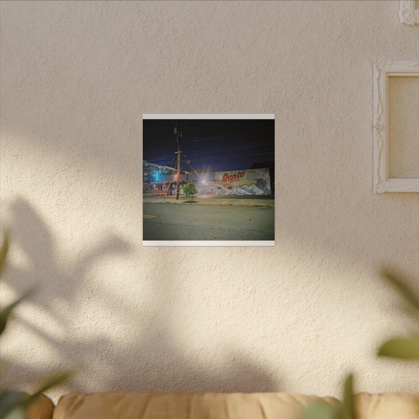 Santo Market Mural (7th&taylor)— Nighttime Urban Wall Art