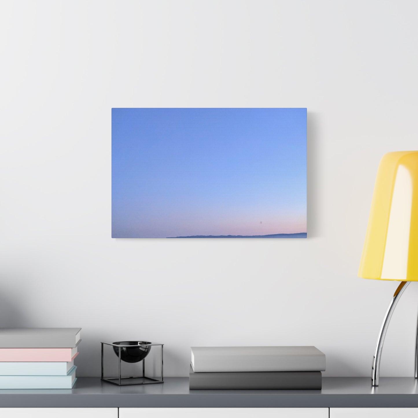 Serene Blue Horizon Matte Canvas Print — Stretched Wall Art